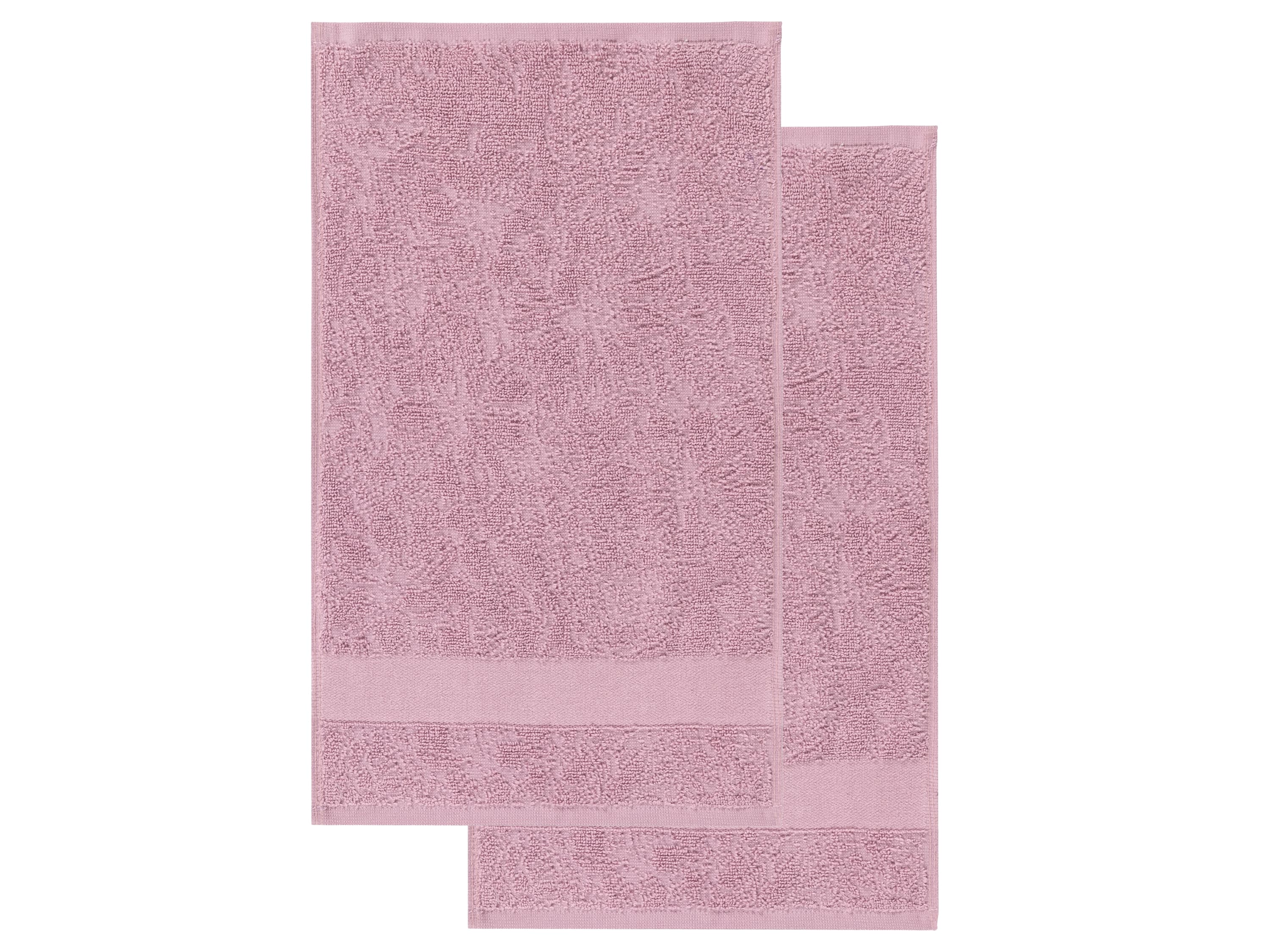 LIVARNO home Froté uteráky, 50 x 100 cm, 2 kusy (bledoružová)