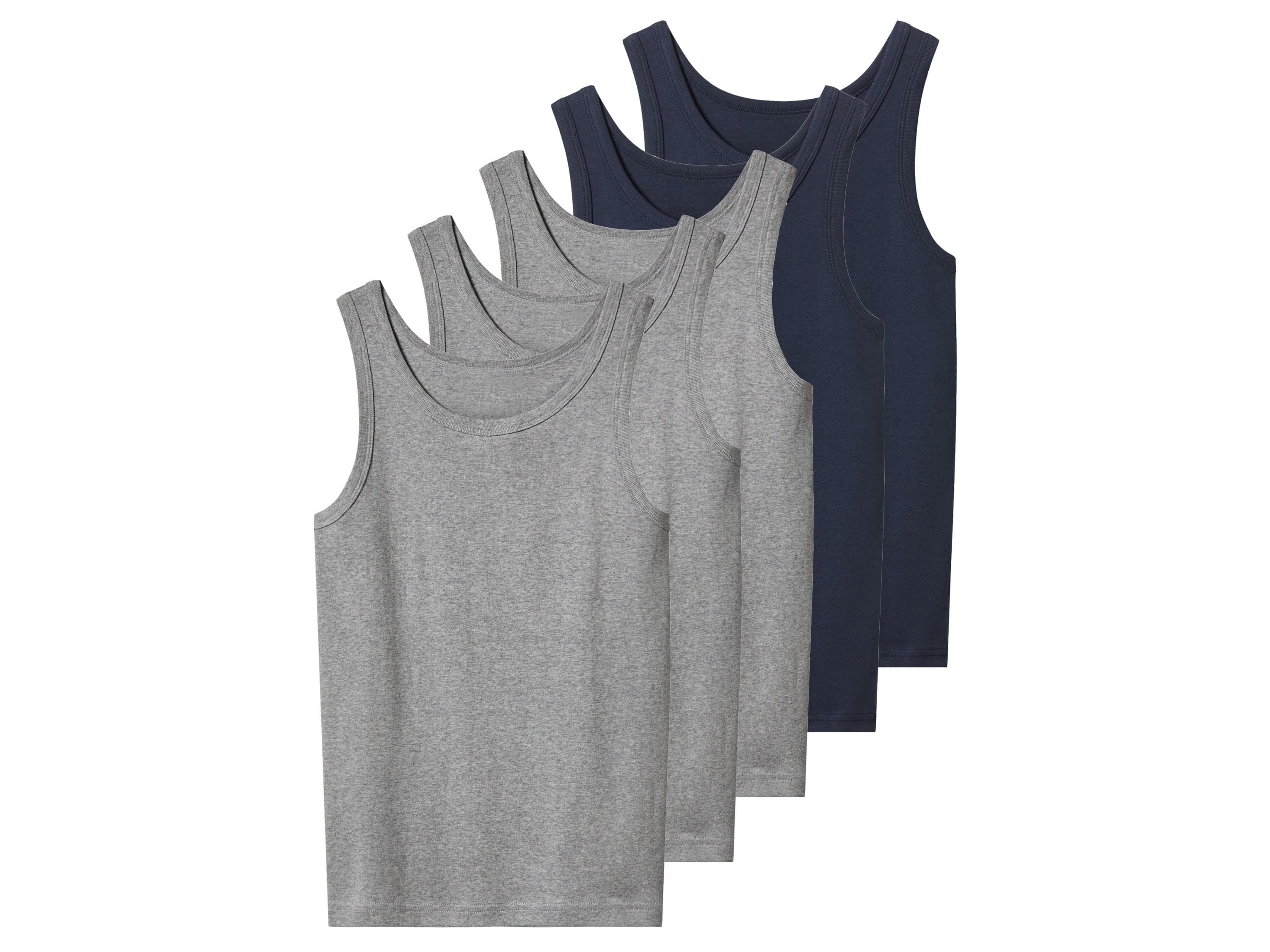 esmara® Chlapčenské tielko, 5 kusov (sivá/navy modrá, 146/152)