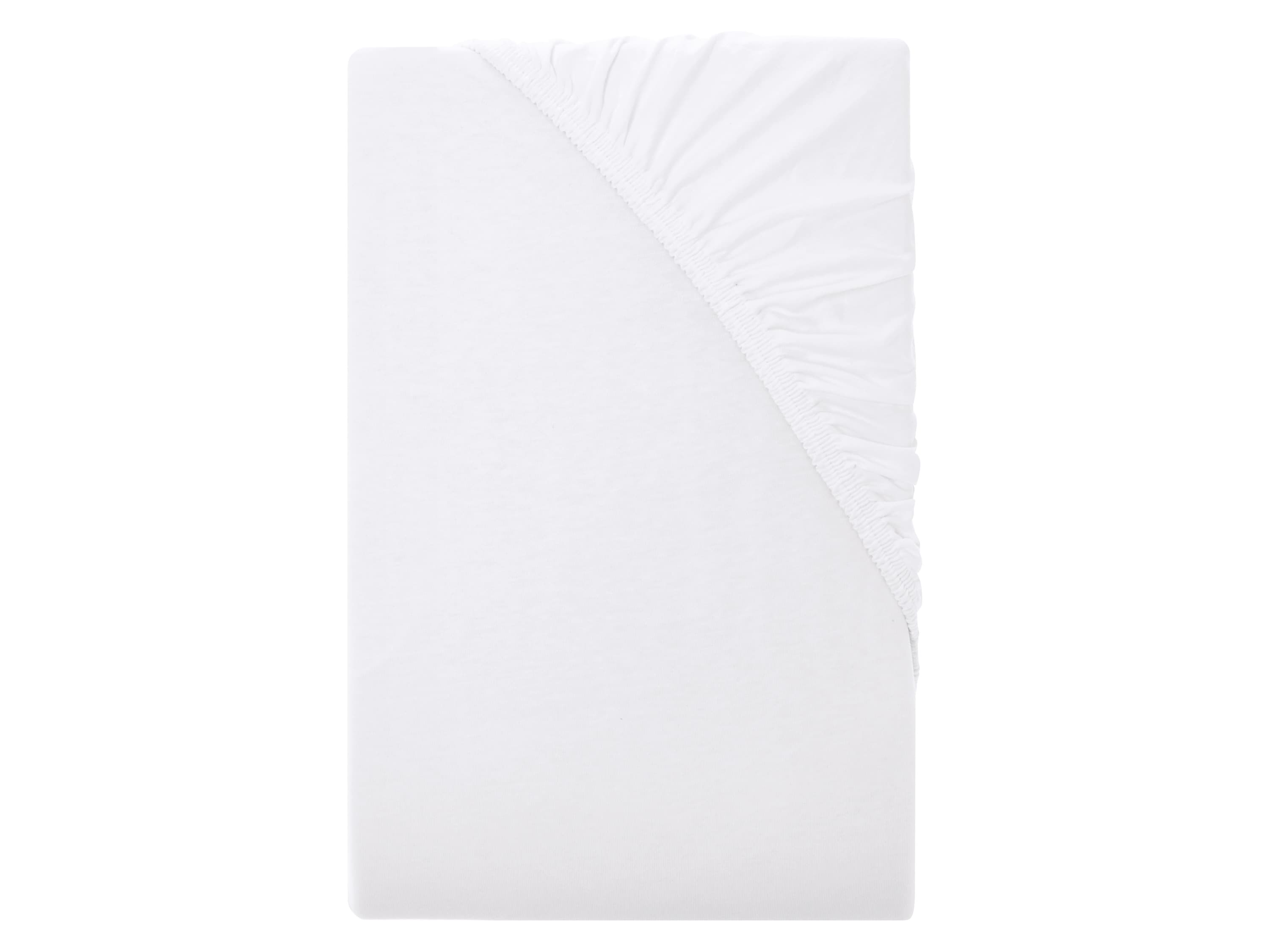 LIVARNO® Napínacia džersejová plachta, 180 – 200 x 200 x 25 cm (biela)