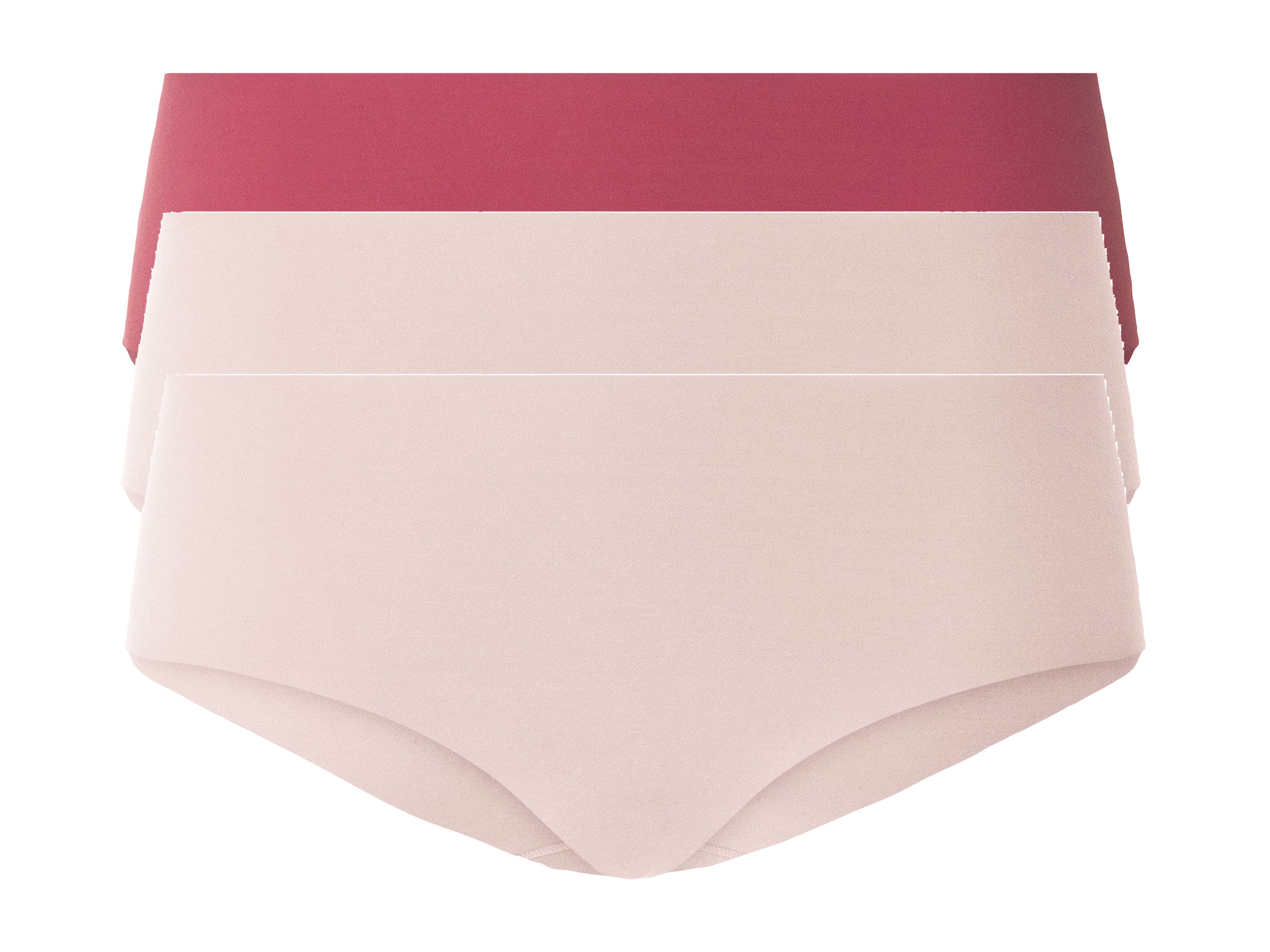 esmara® Dámske bedrové nohavičky, 3 kusy (L (44/46), červená/bledoružová) 1