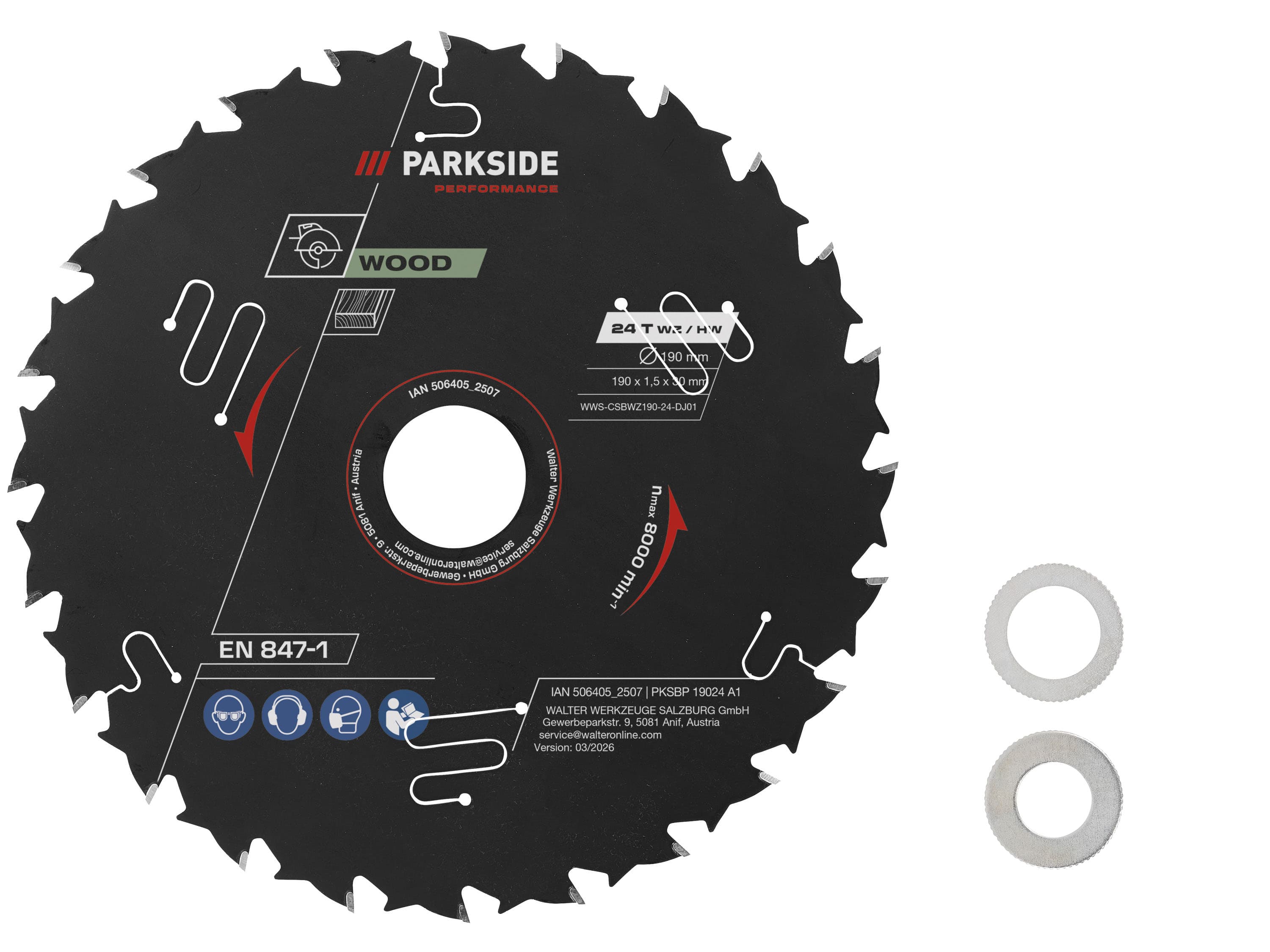 PARKSIDE PERFORMANCE® Pílový kotúč, 190 mm (24 zubov) 1