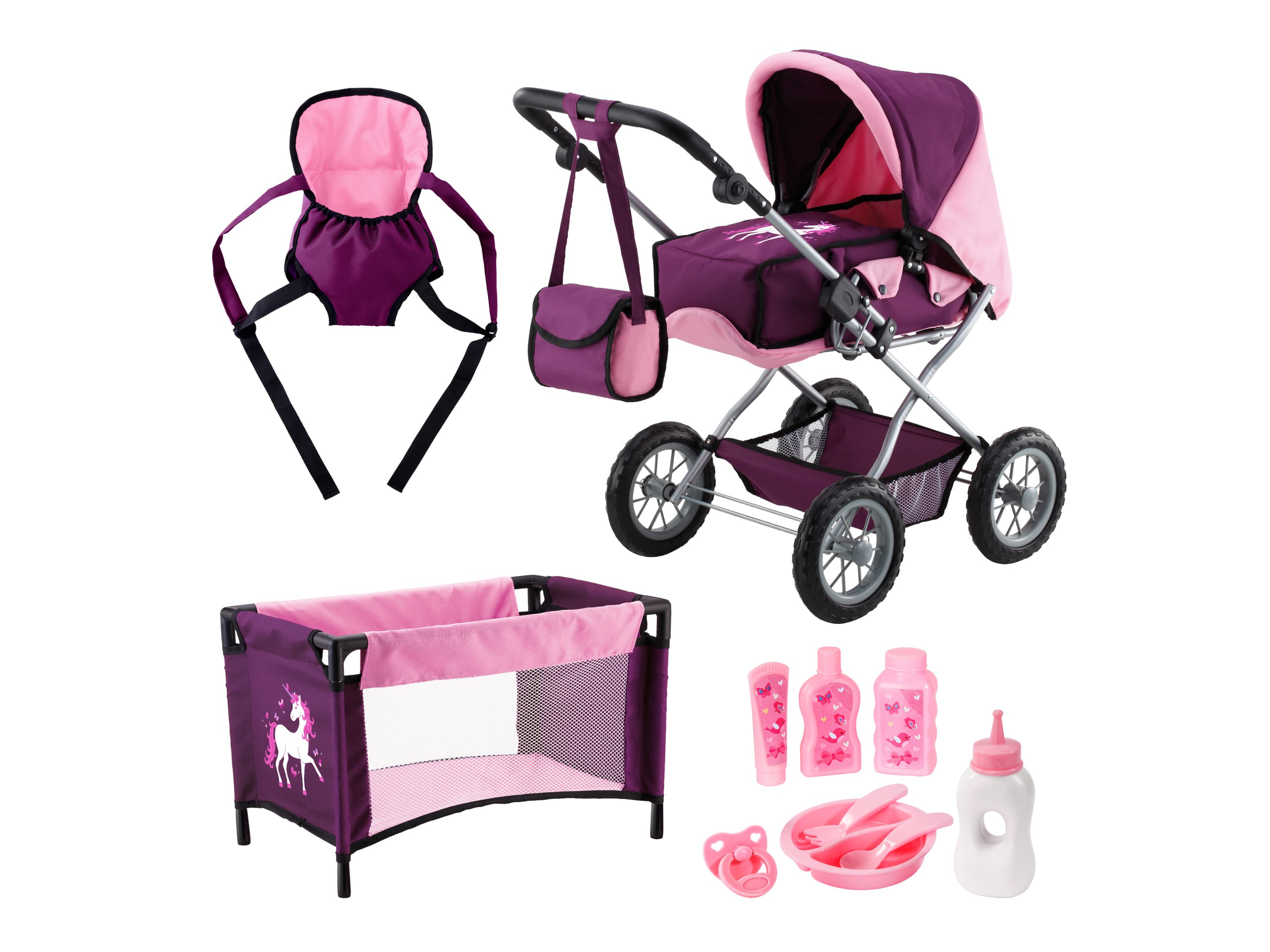 Bayer Design Súprava pre bábiky Grande Kombi s cestovnou postieľkou (jednorožec) 1