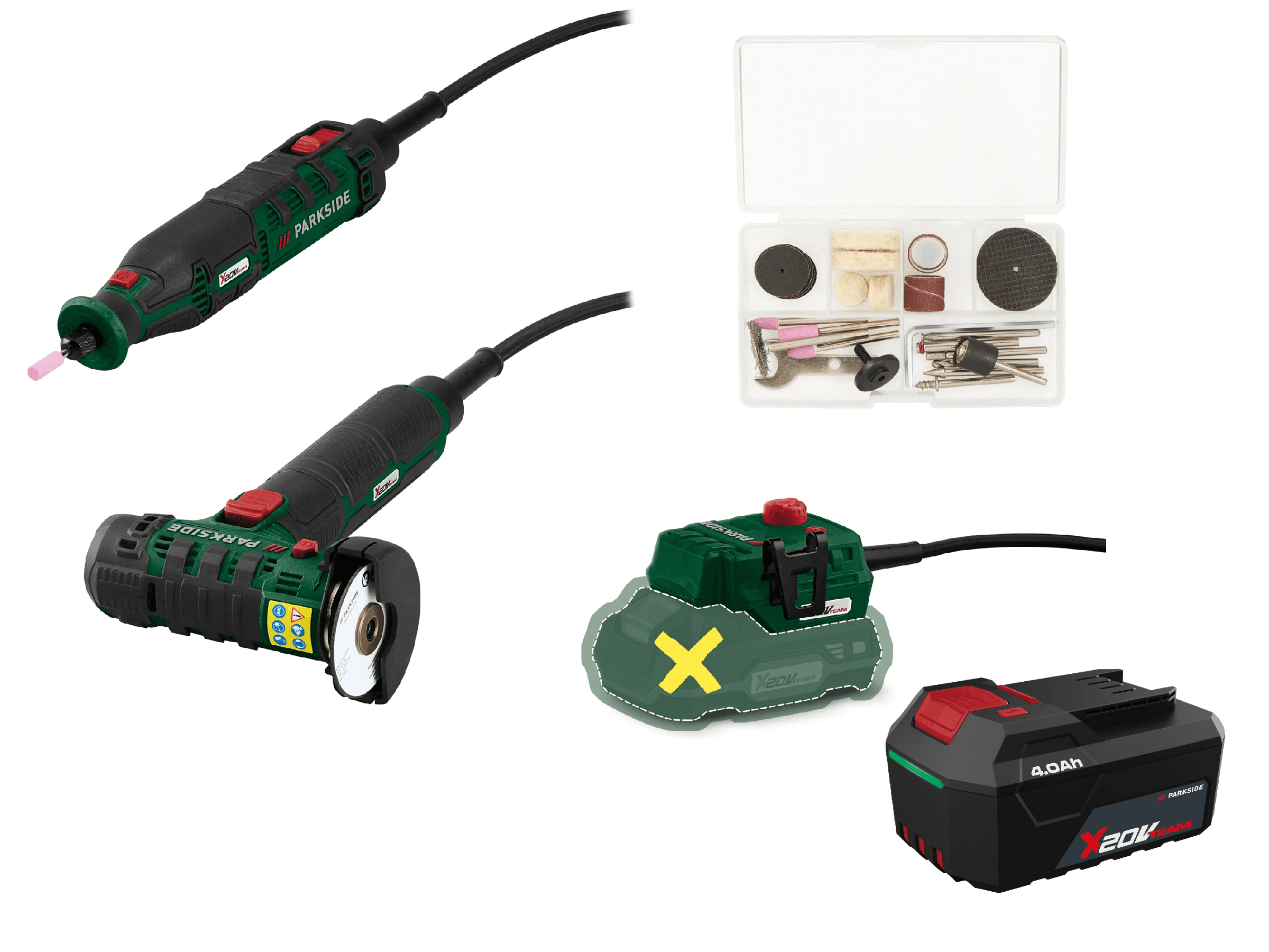 PARKSIDE® Aku modelárska súprava PMBSA 20-Li A1 + Akumulátor 20 V/4 Ah 1