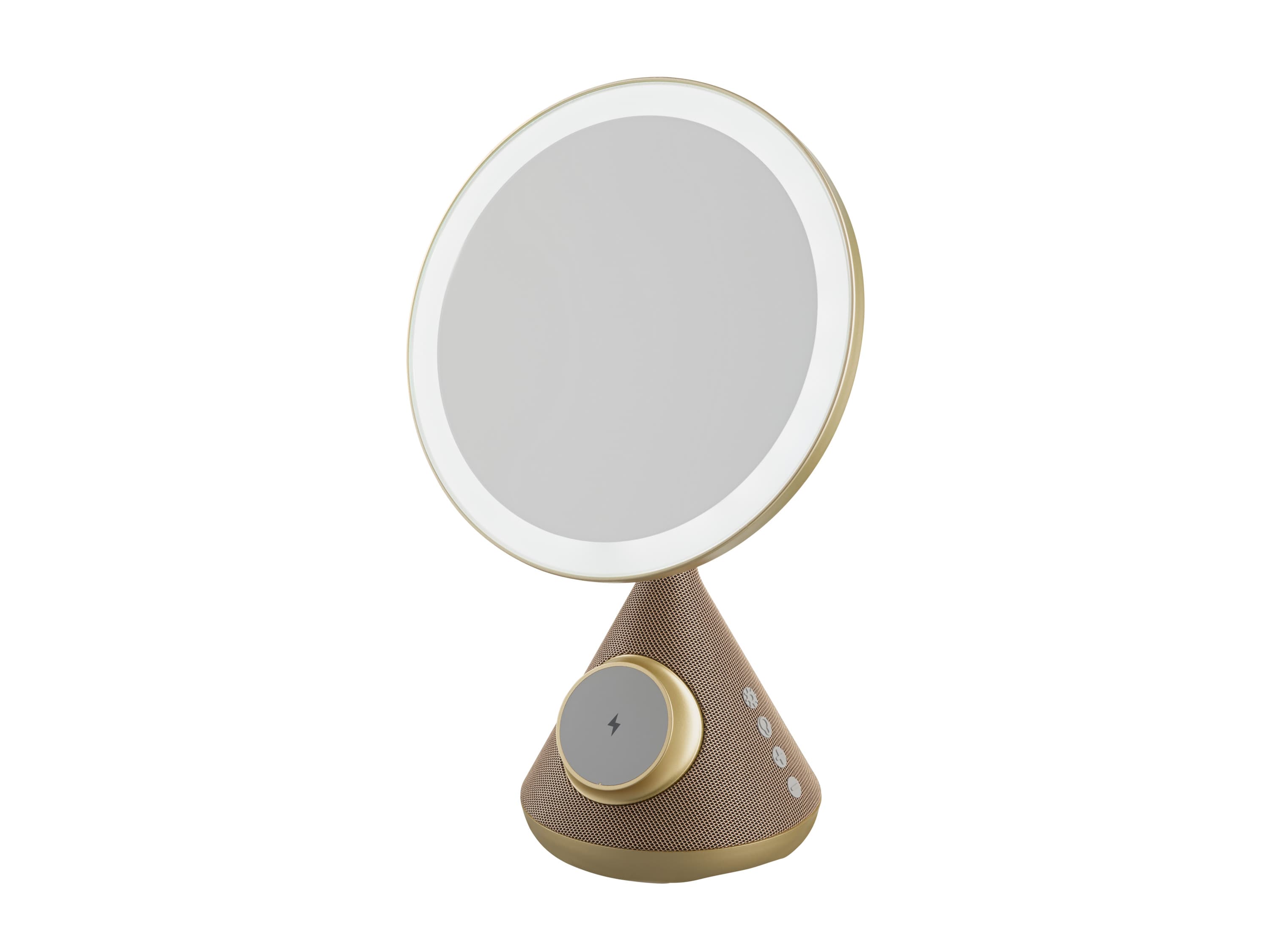 TRONIC® LED zrkadlo s Bluetooth® reproduktorom (zlatá)