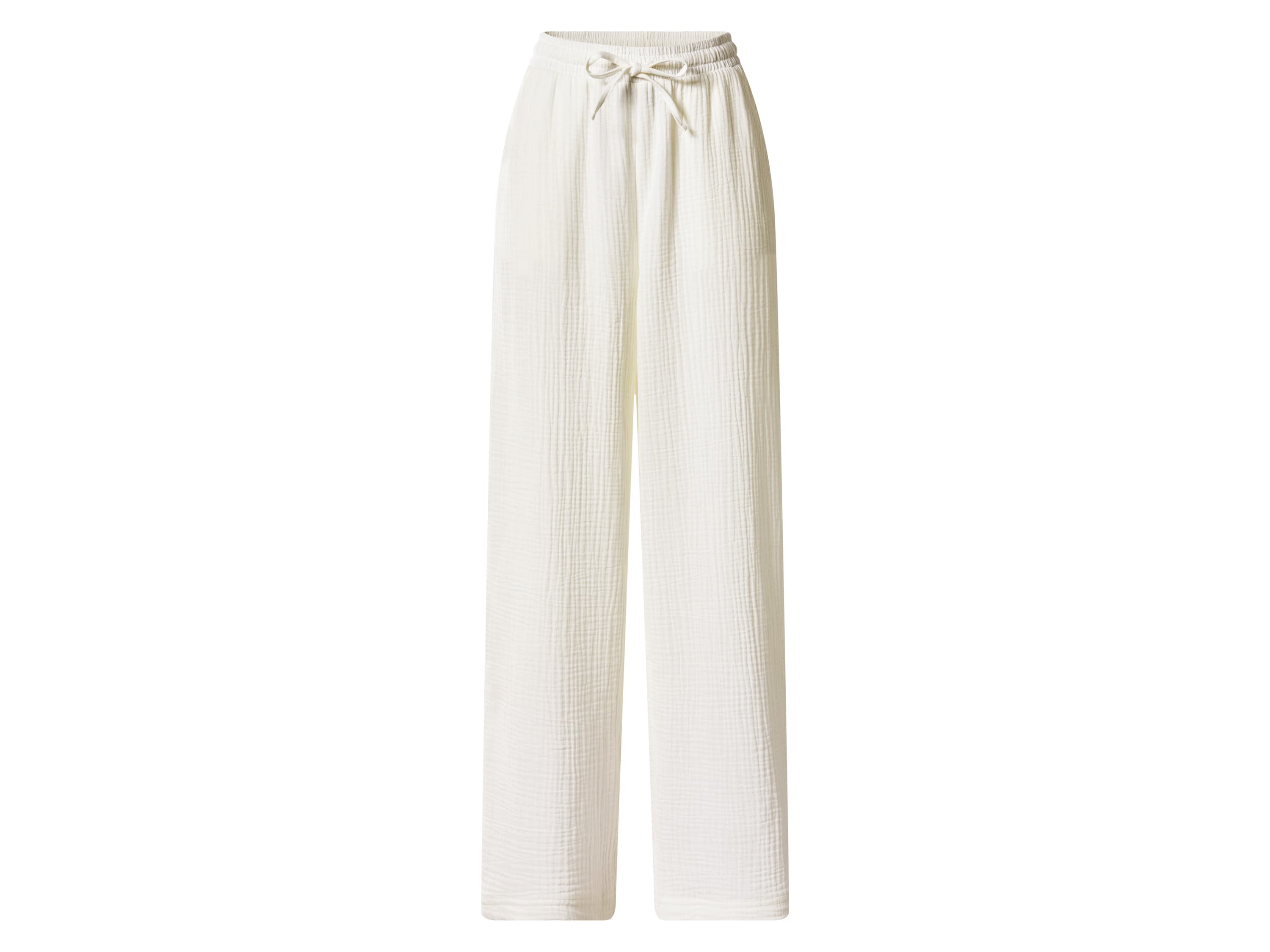 ESMARA® Dámske mušelínové nohavice (biela, S (36/38)) 1
