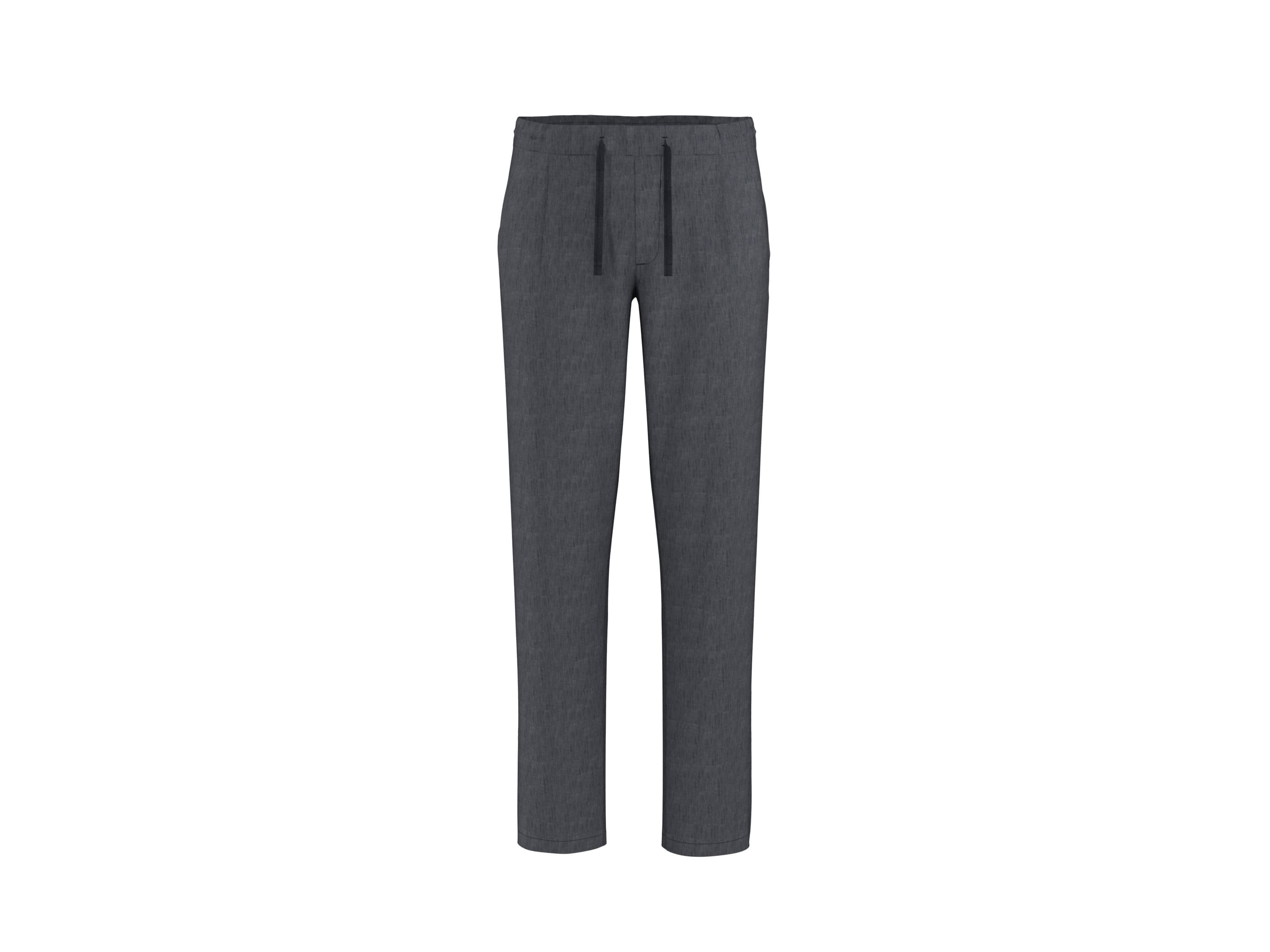 ESMARA MEN Pánske nohavice s ľanom Premium (navy modrá, S (44/46))