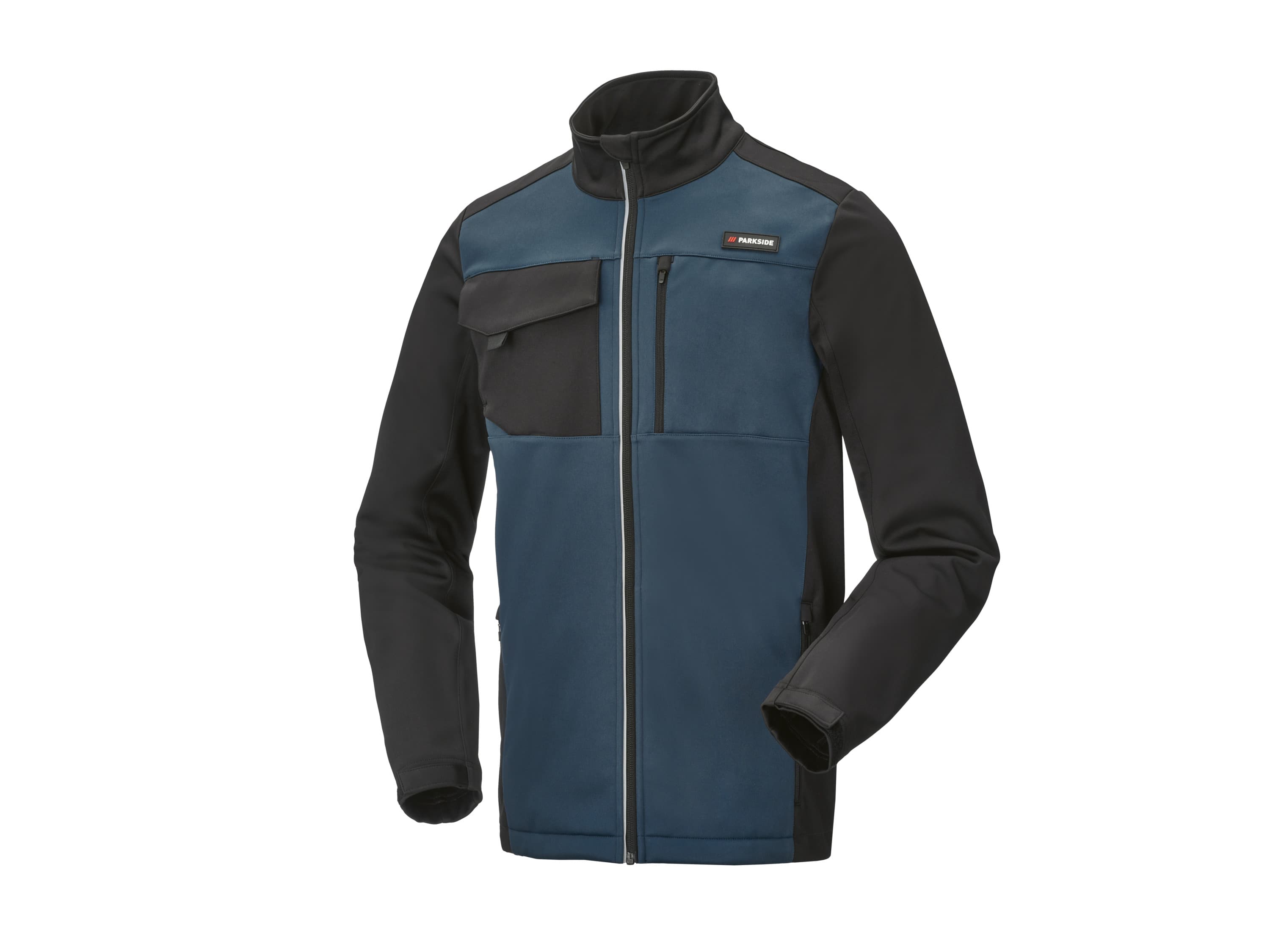 PARKSIDE® Pánska softšelová bunda (čierna/modrá, M (48/50))