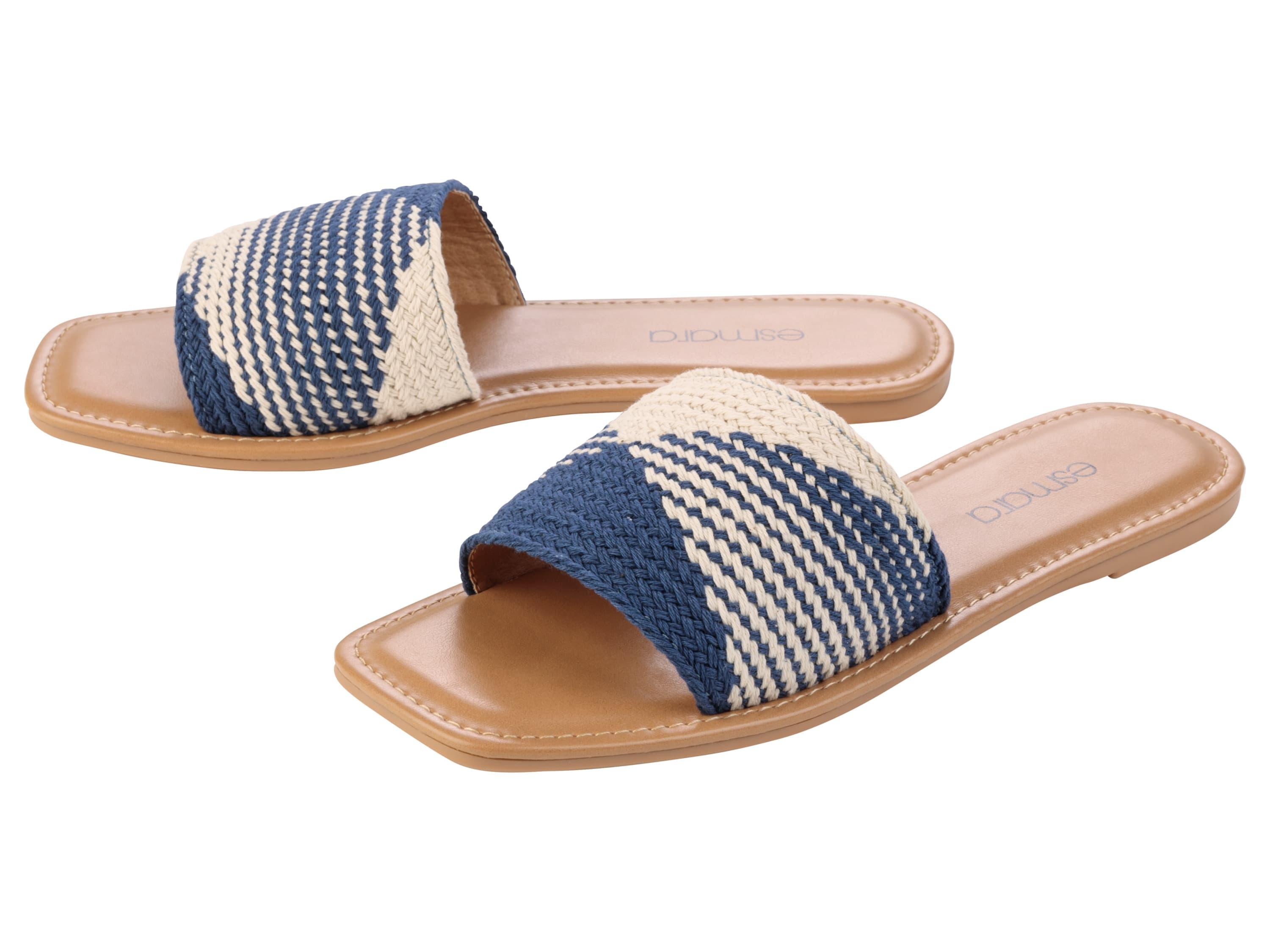 esmara® Dámske šľapky (modrá/béžová, 37)