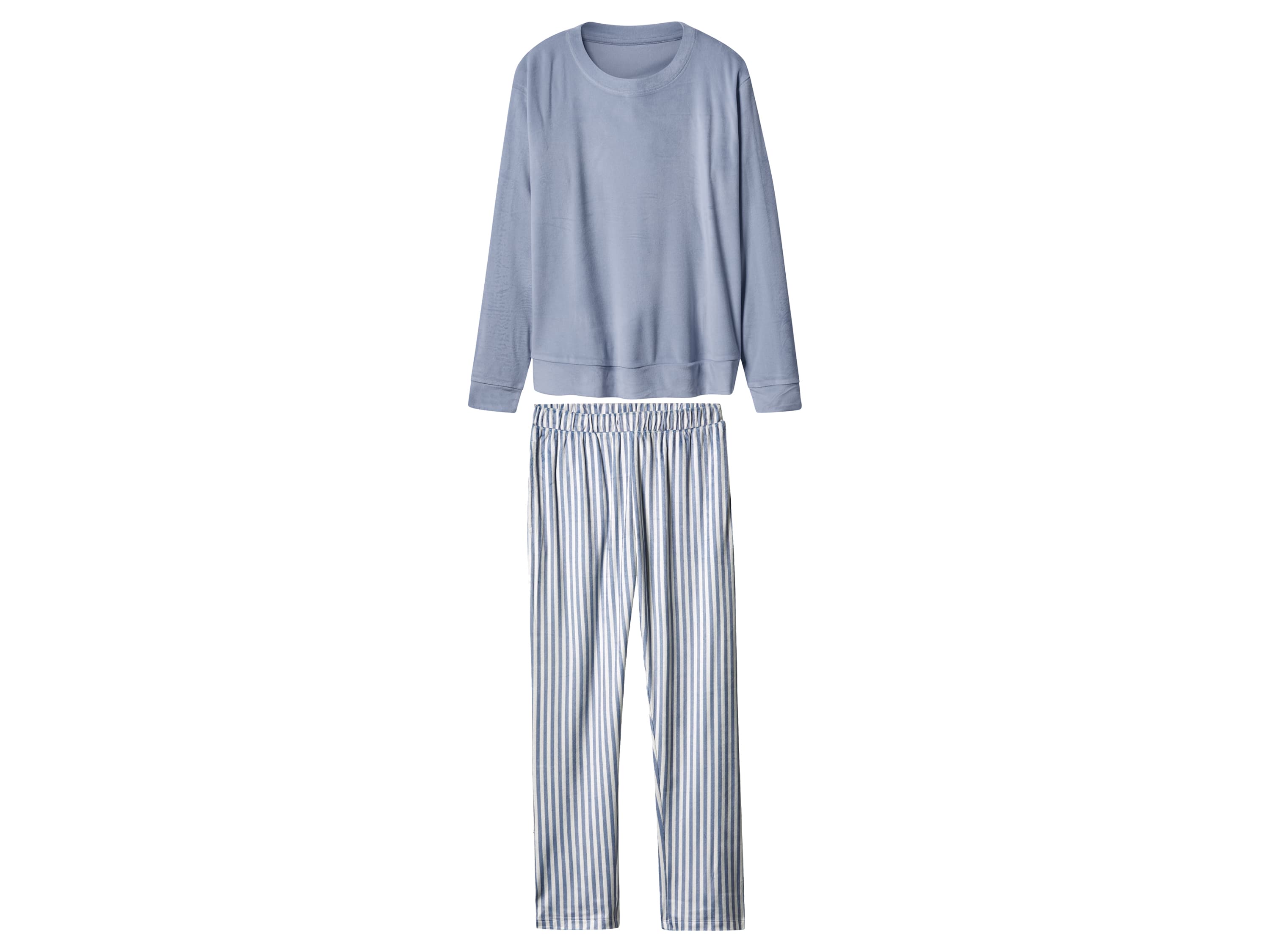 esmara® Dámske pyžamo z velúru Nicki (modrá, S (36/38)) 1
