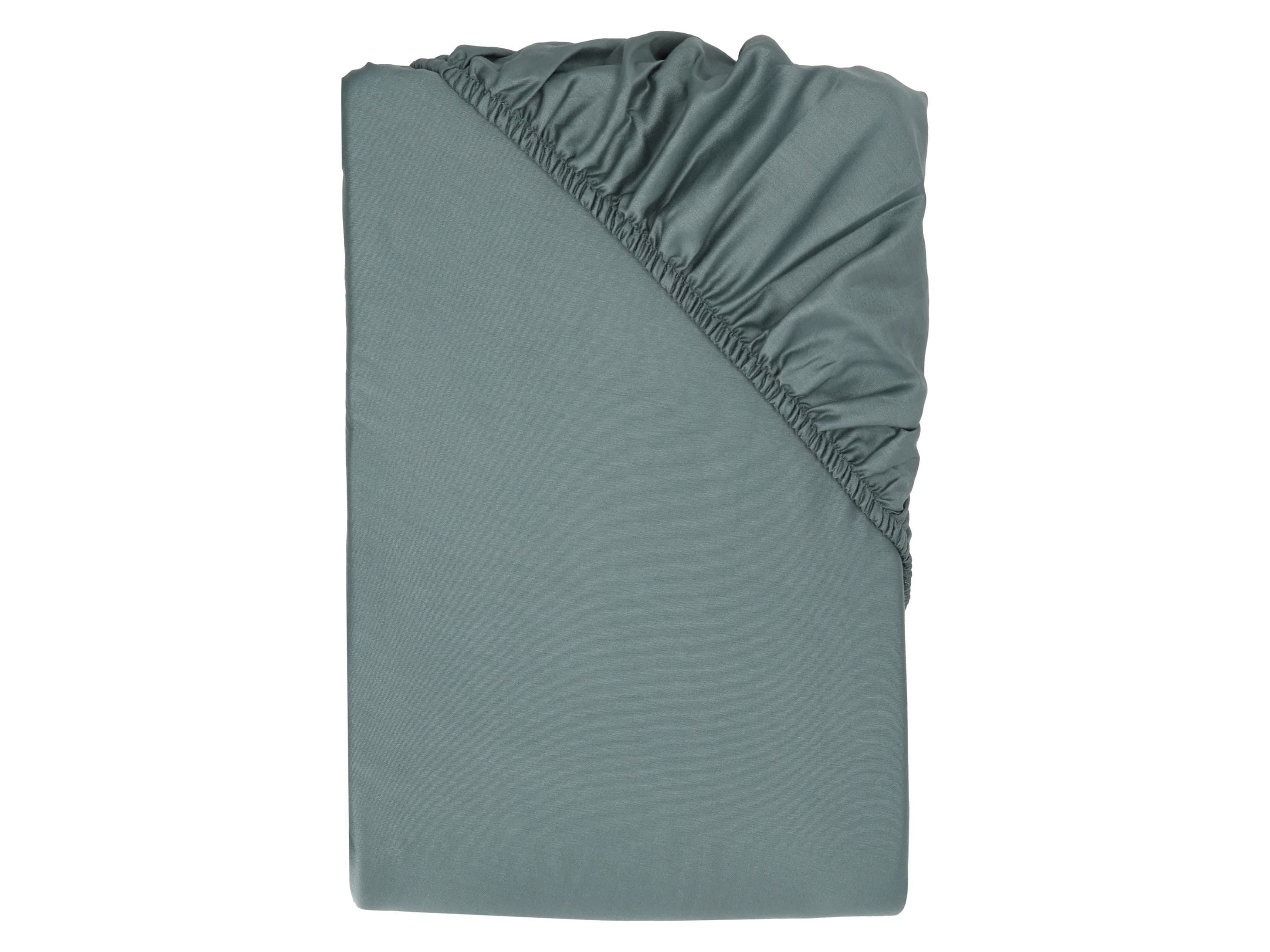LIVARNO® Napínacia plachta z bavlneného saténu, 180 – 200 x 200 cm (modrá)