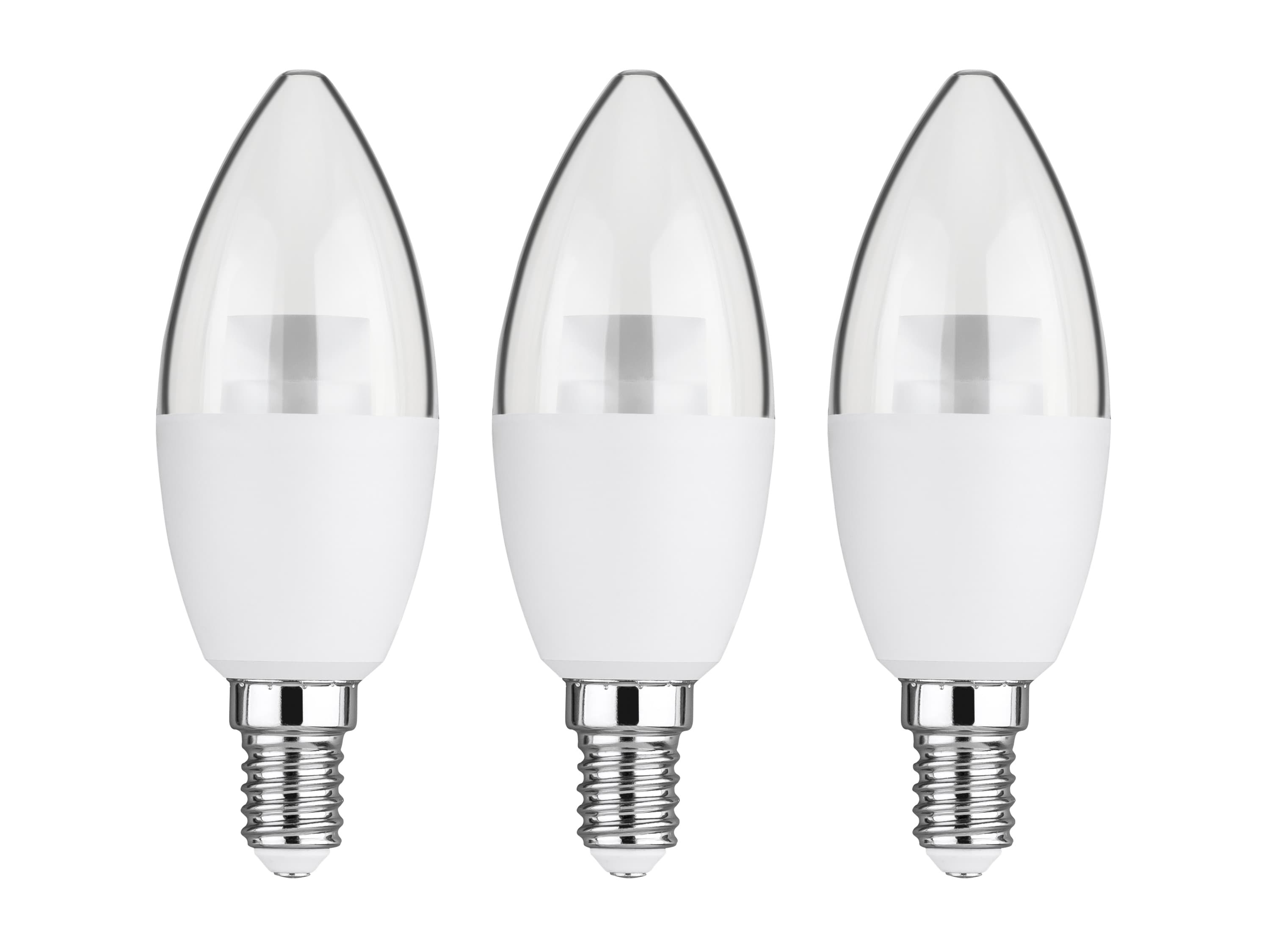 LIVARNO home LED žiarovky (4,9 W sviečka E14, 3 kusy, transparentná) 1