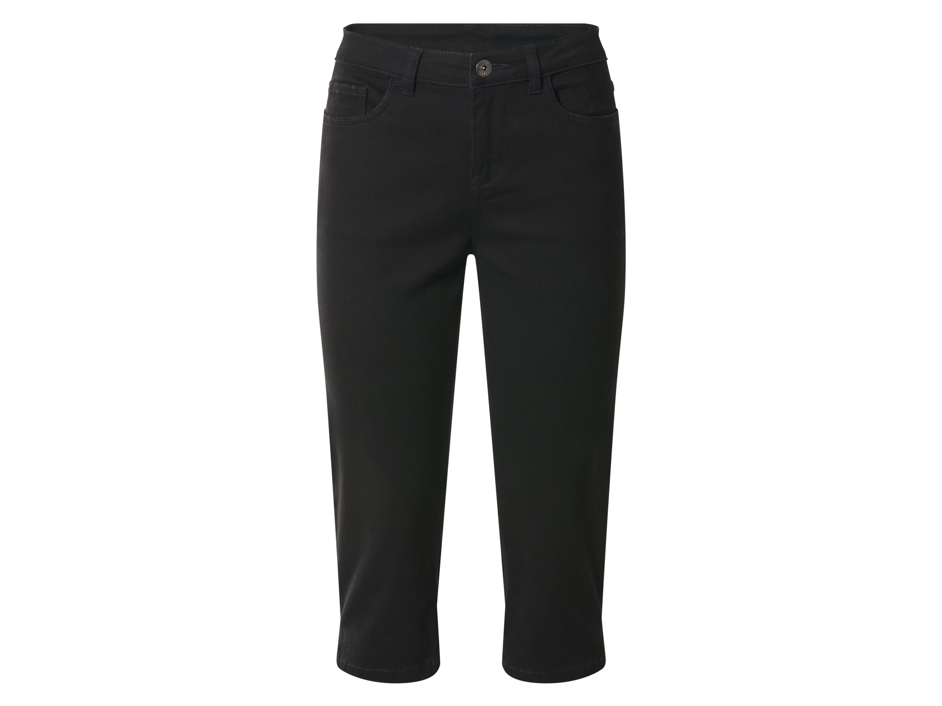 ESMARA® Dámske capri rifle (čierna, 36)