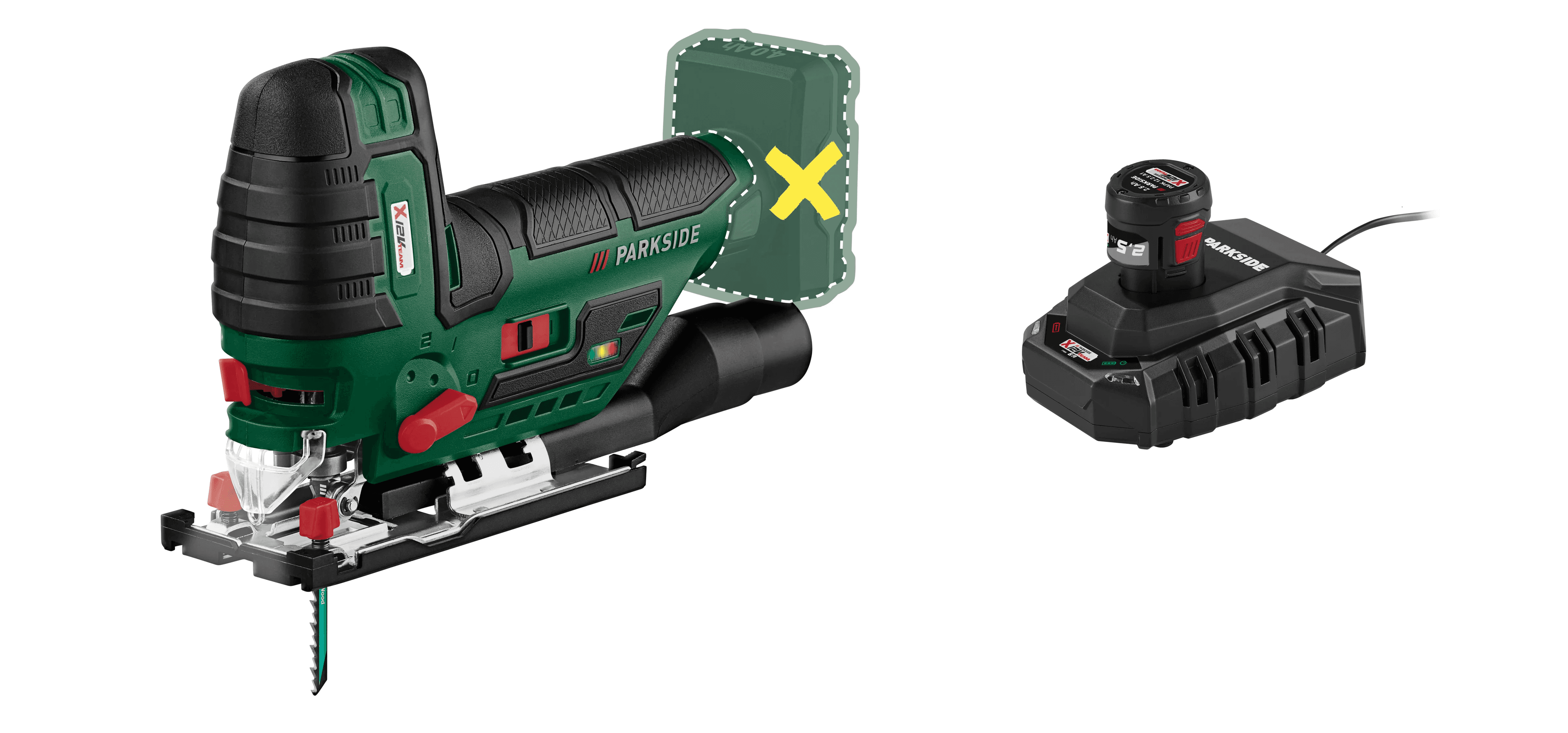 PARKSIDE® Aku priamočiara píla 12 V PSTKA 12 C3 + Akumulátor 12 V/2,5 Ah PAPK 12 2.5 B1 + Nabíjačka 6 A PLGK 12 6.0 B1 1
