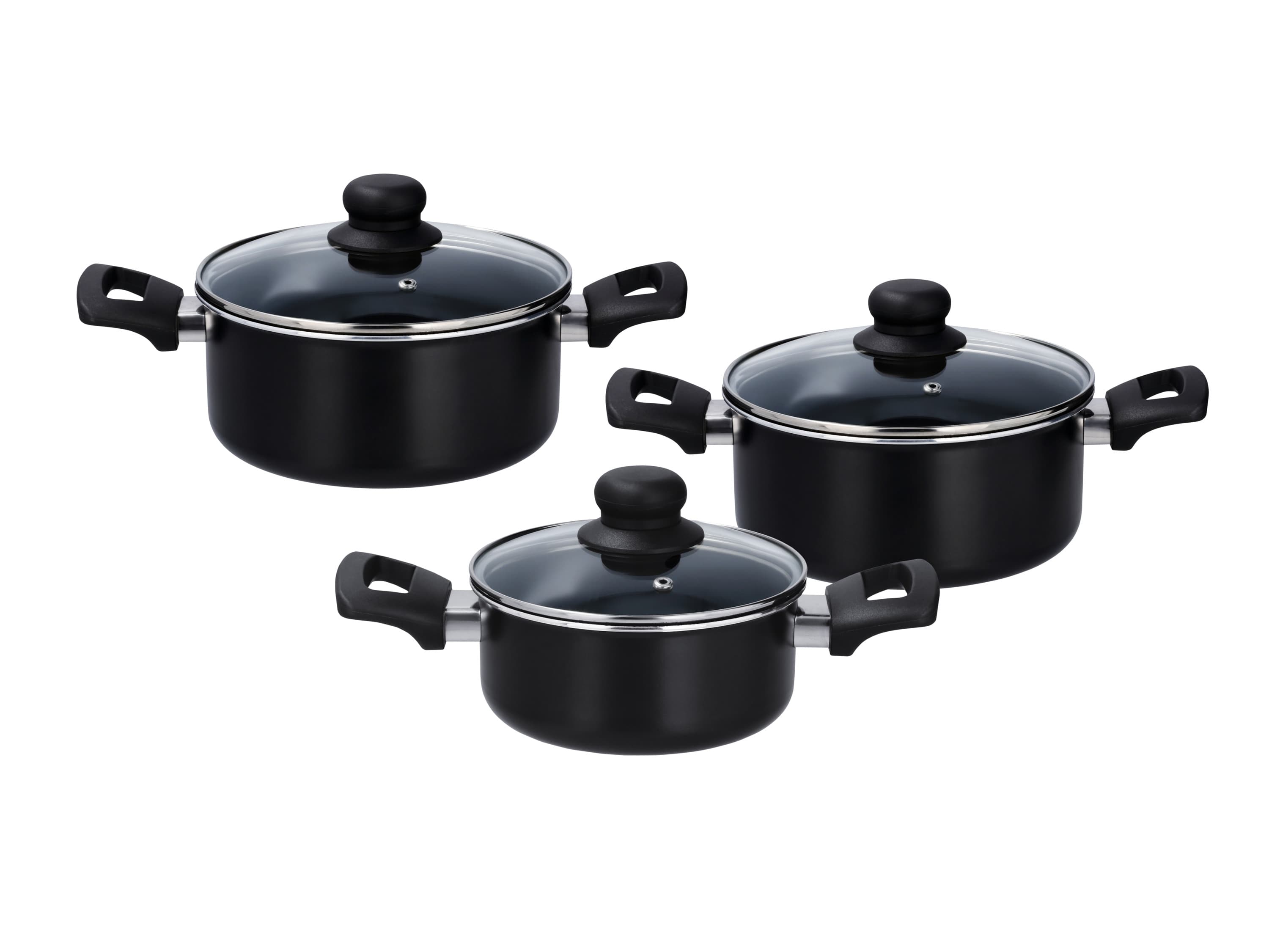 SILVERCREST® Súprava hliníkových hrncov, 3-dielna