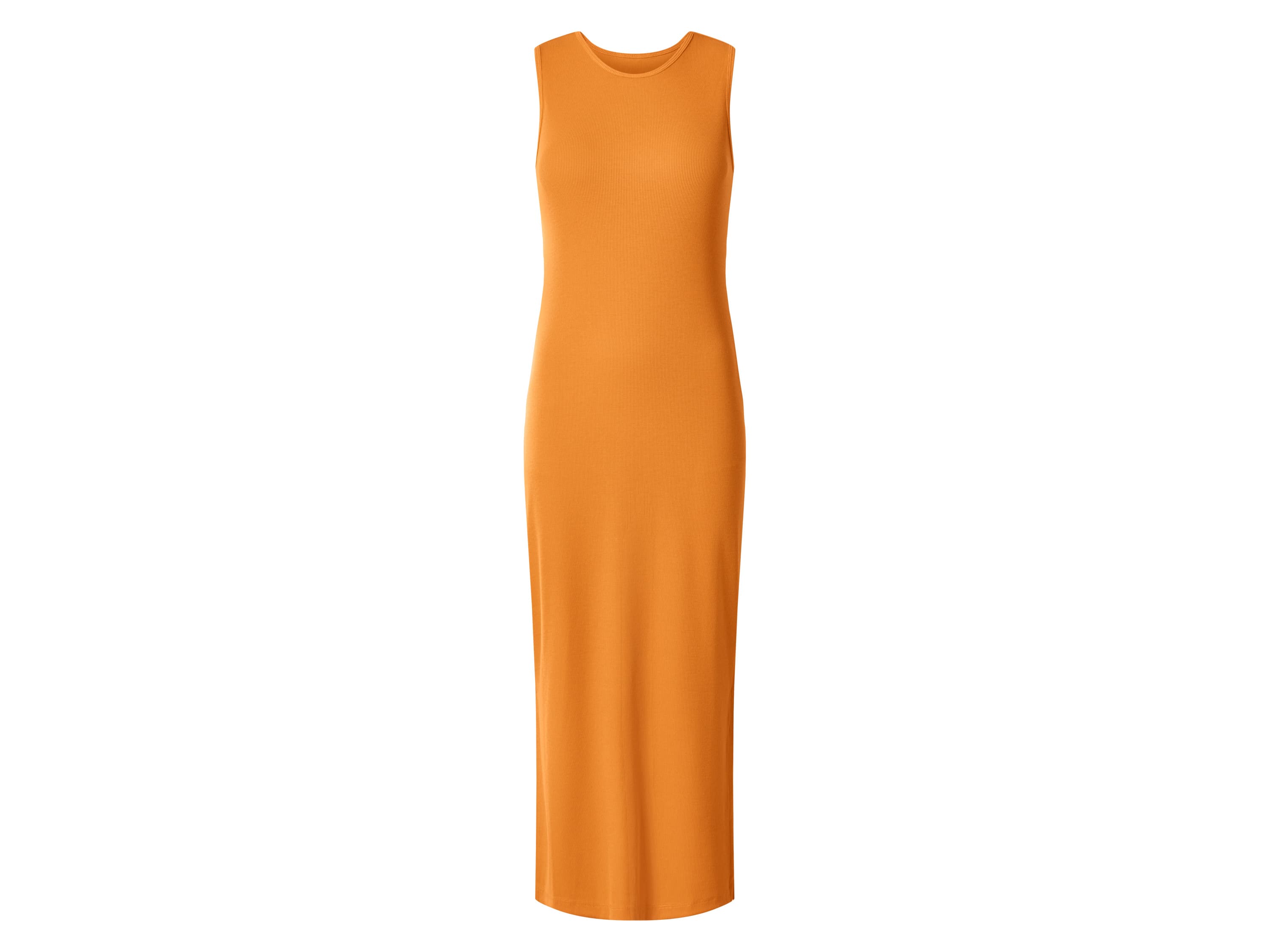 ESMARA® Dámske rebrované midi šaty (oranžová, M (40/42)) 1