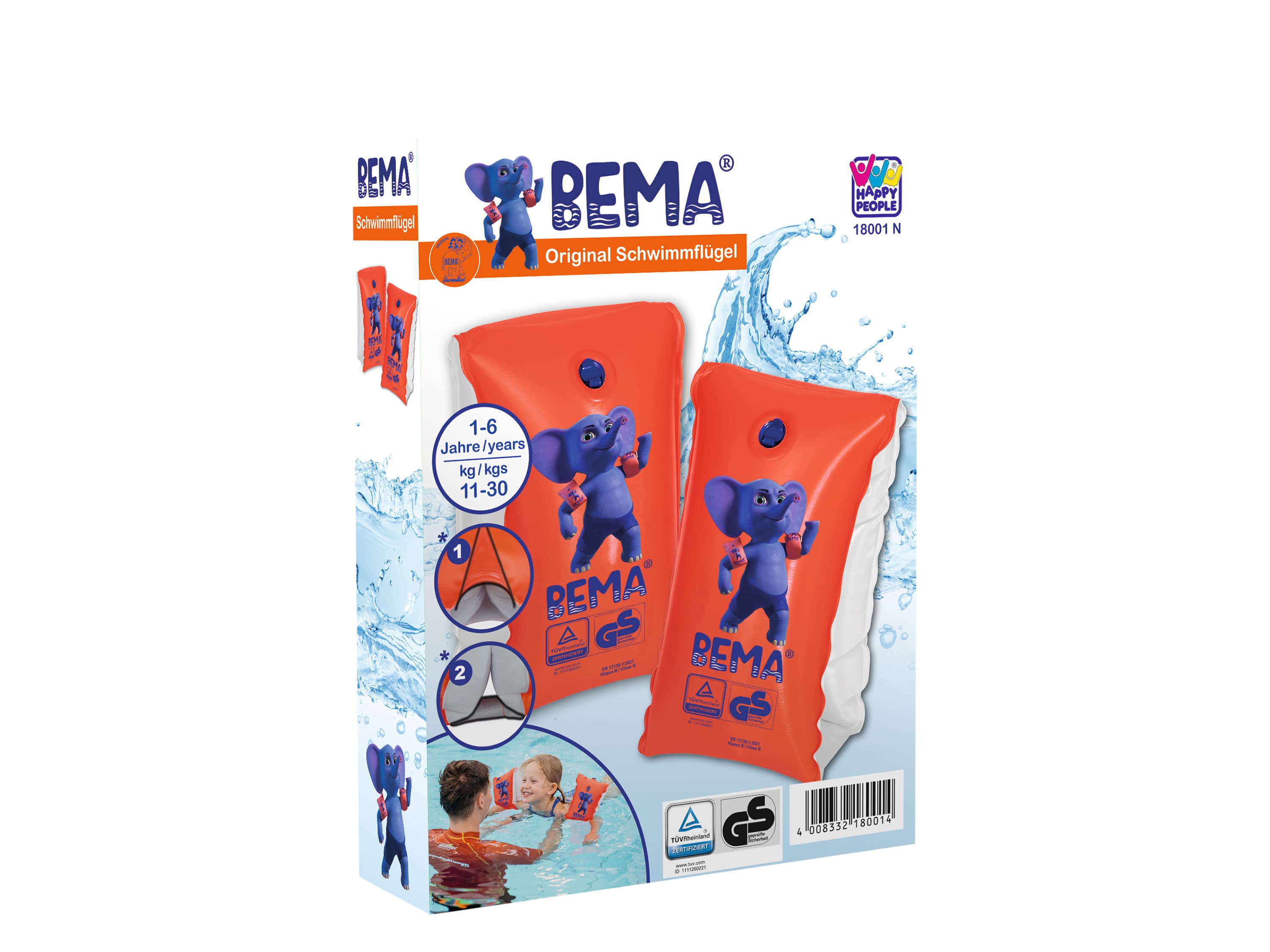 BEMA® Pomôcky na plávanie pre deti (rukávniky 18001, pre deti do 30 kg)