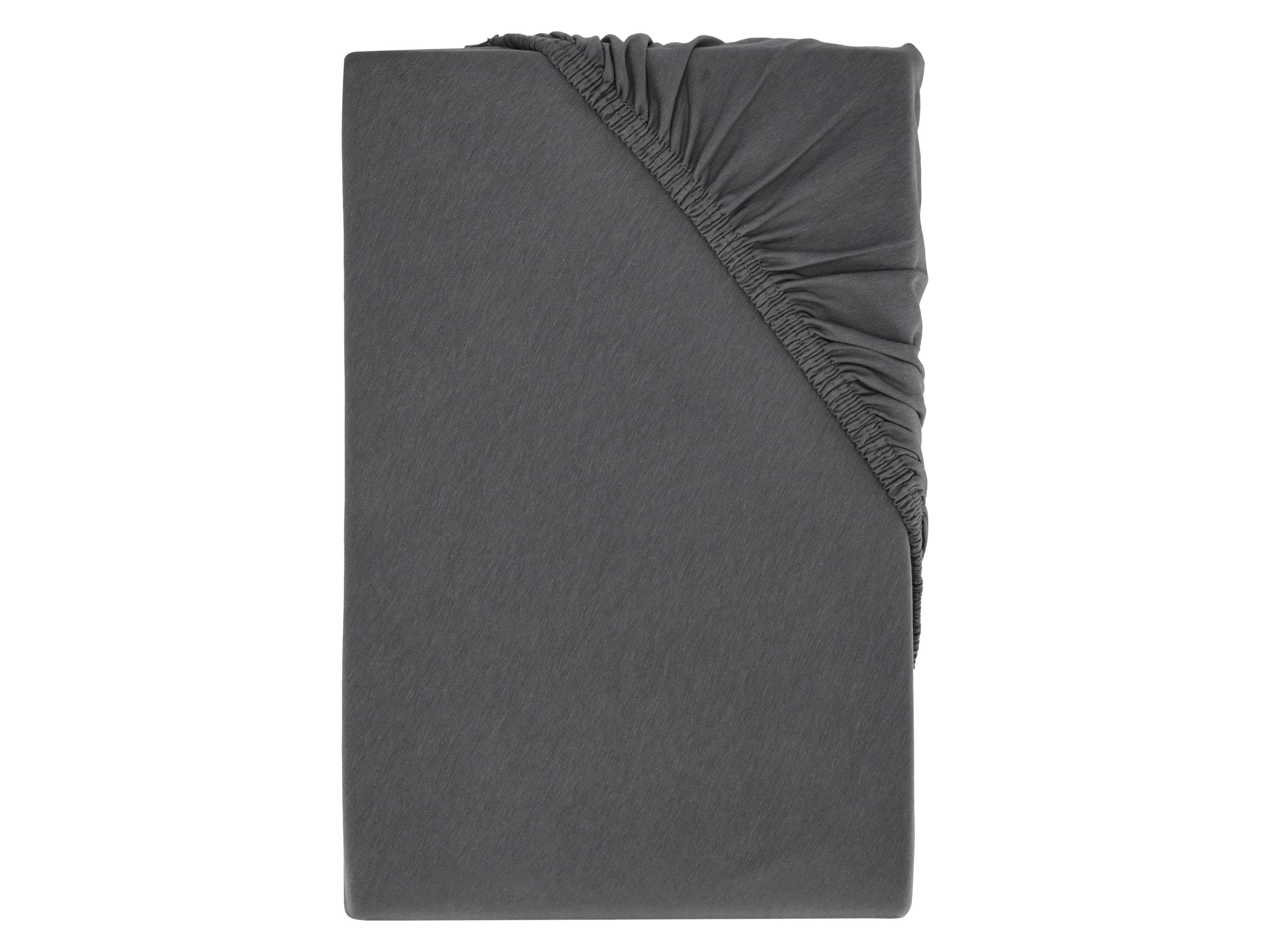 LIVARNO home Bi-elastická napínacia plachta na boxspringovú posteľ, 90 – 100 x 200 cm (sivá)