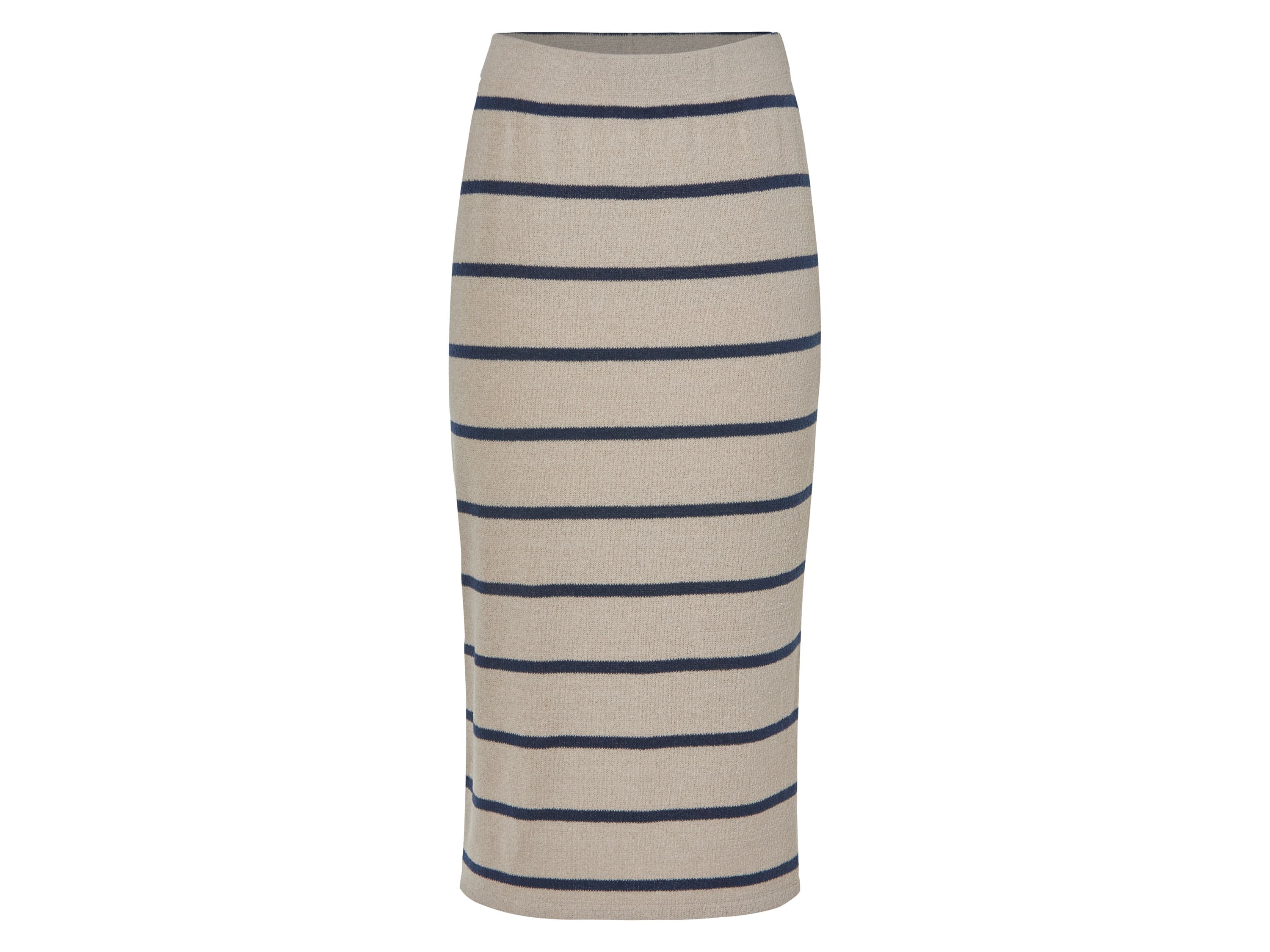 esmara® Dámska midi sukňa (béžová/námornícka modrá, S (36/38))