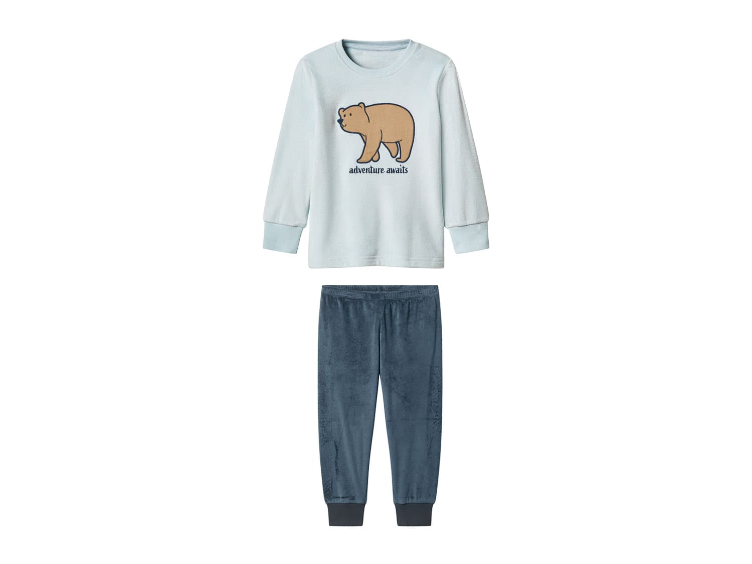 lupilu® Chlapčenské plyšové pyžamo (modrá/navy modrá, 122/128) 1