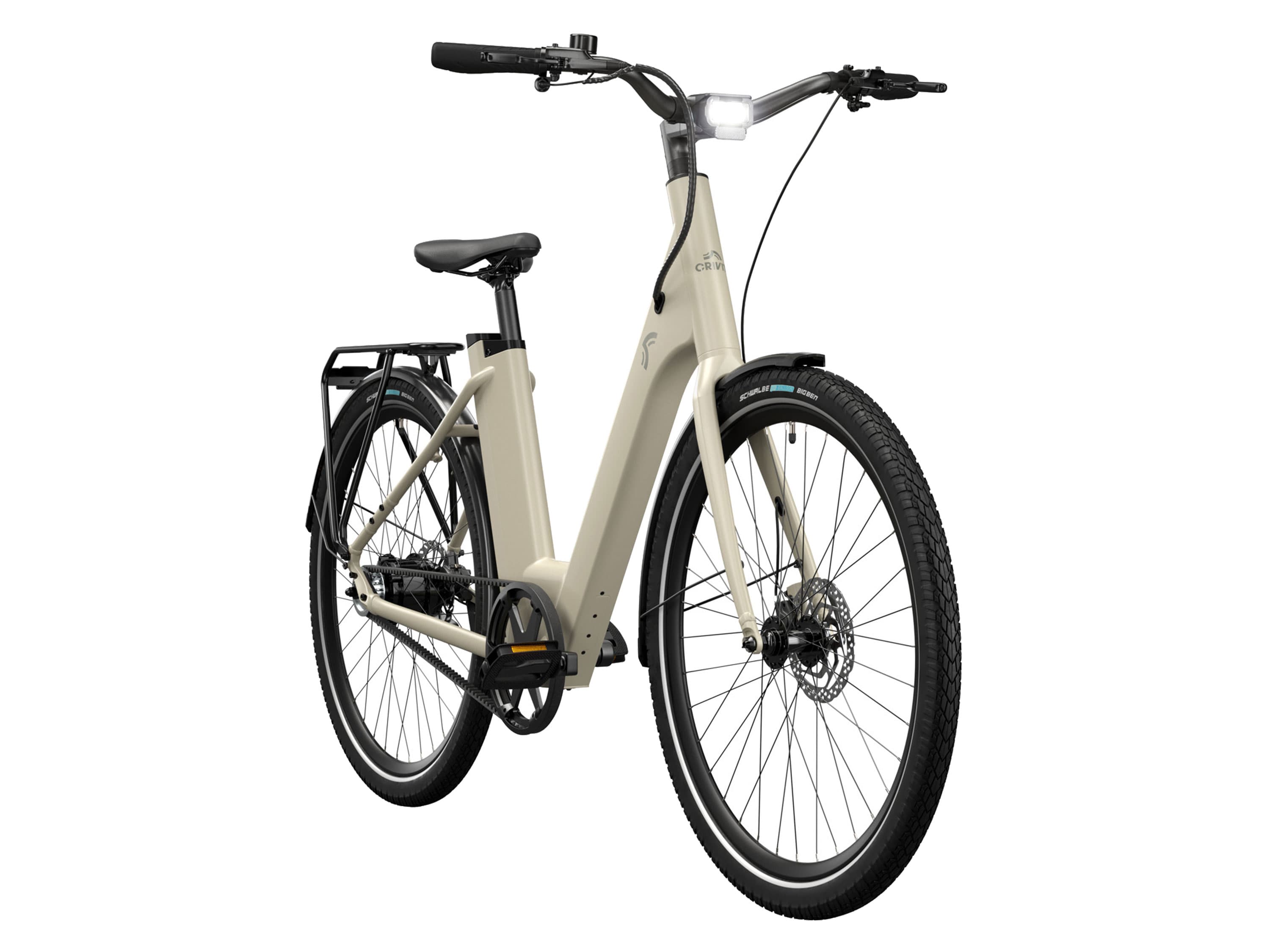 CRIVIT Mestský elektrobicykel Y.3 Belt Drive (béžová) 1