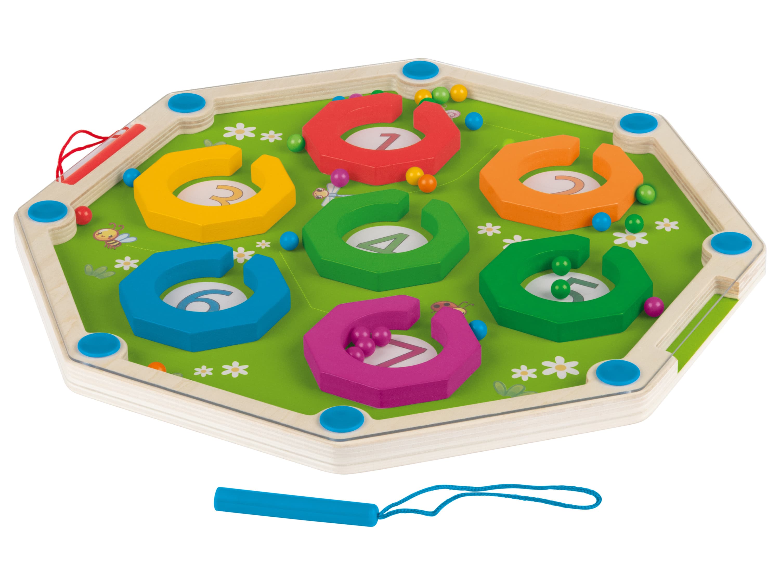 lupilu® Drevená hra Montessori (magnetický labyrint)