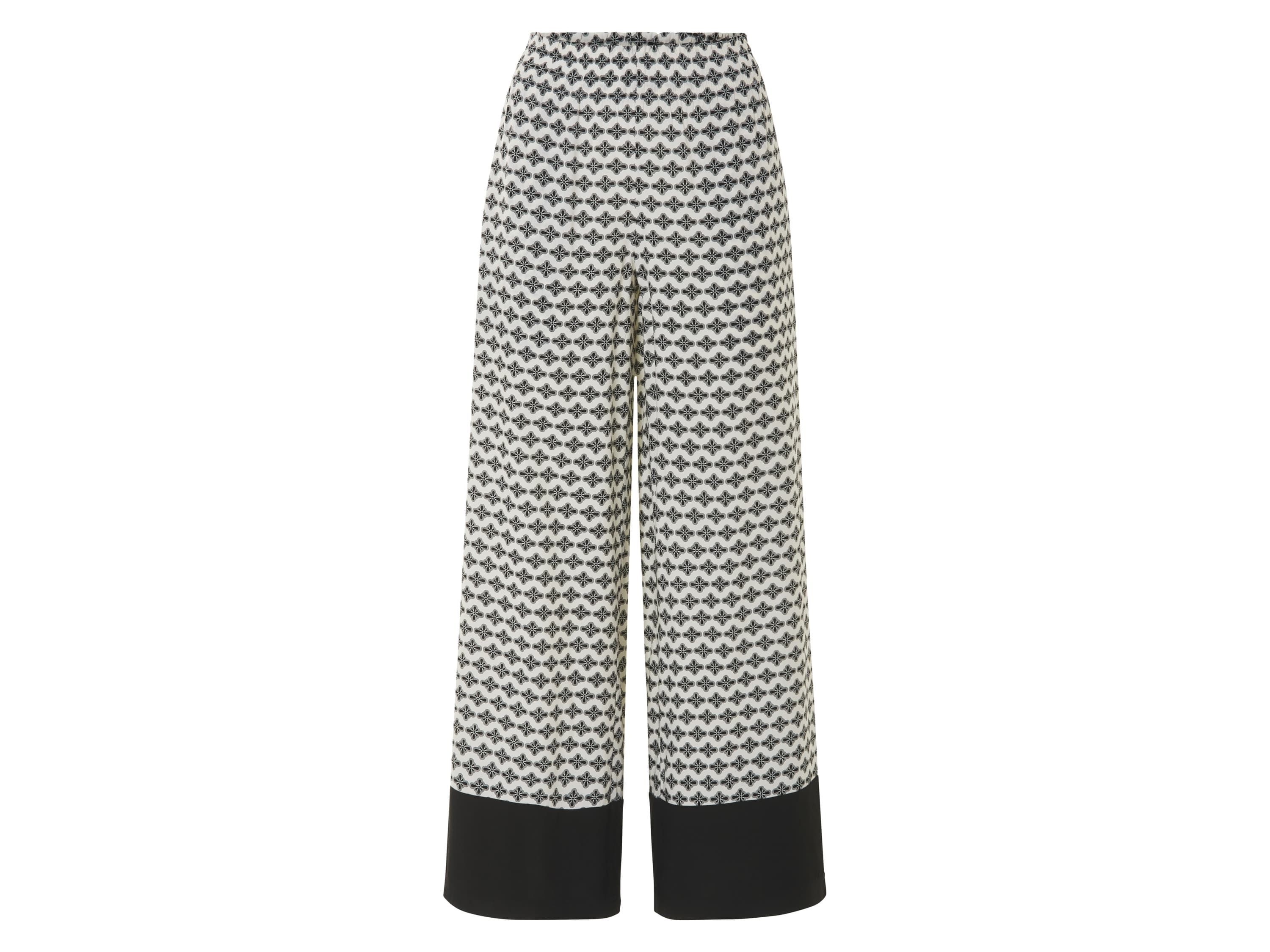 ESMARA® Dámske nohavice Wide Leg (vzor/biela, S (36/38)) 1