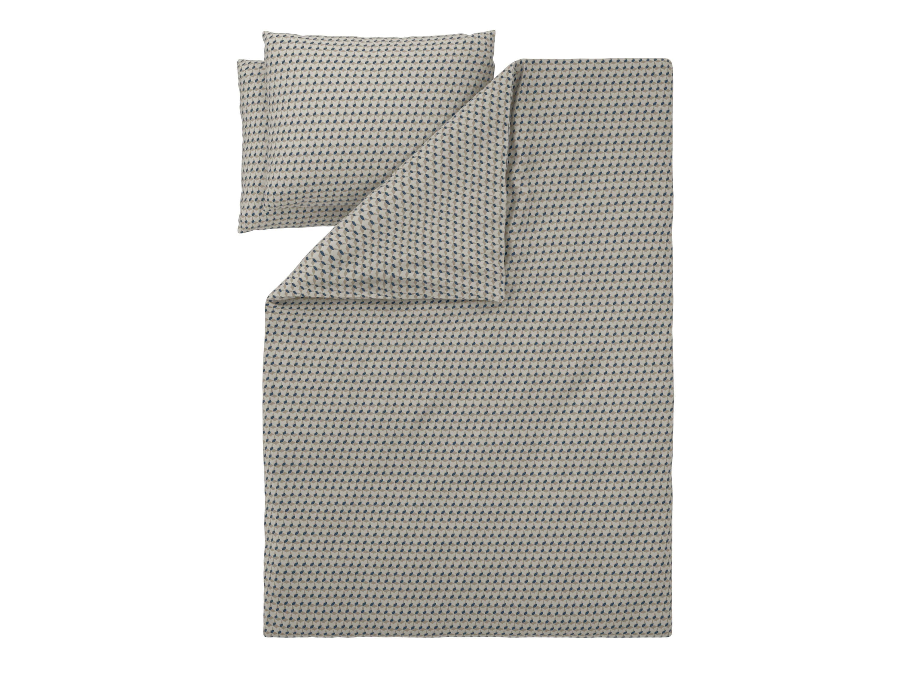 LIVARNO® Posteľná bielizeň z bavlny Renforcé, 200 x 220 cm (béžová/navy modrá)