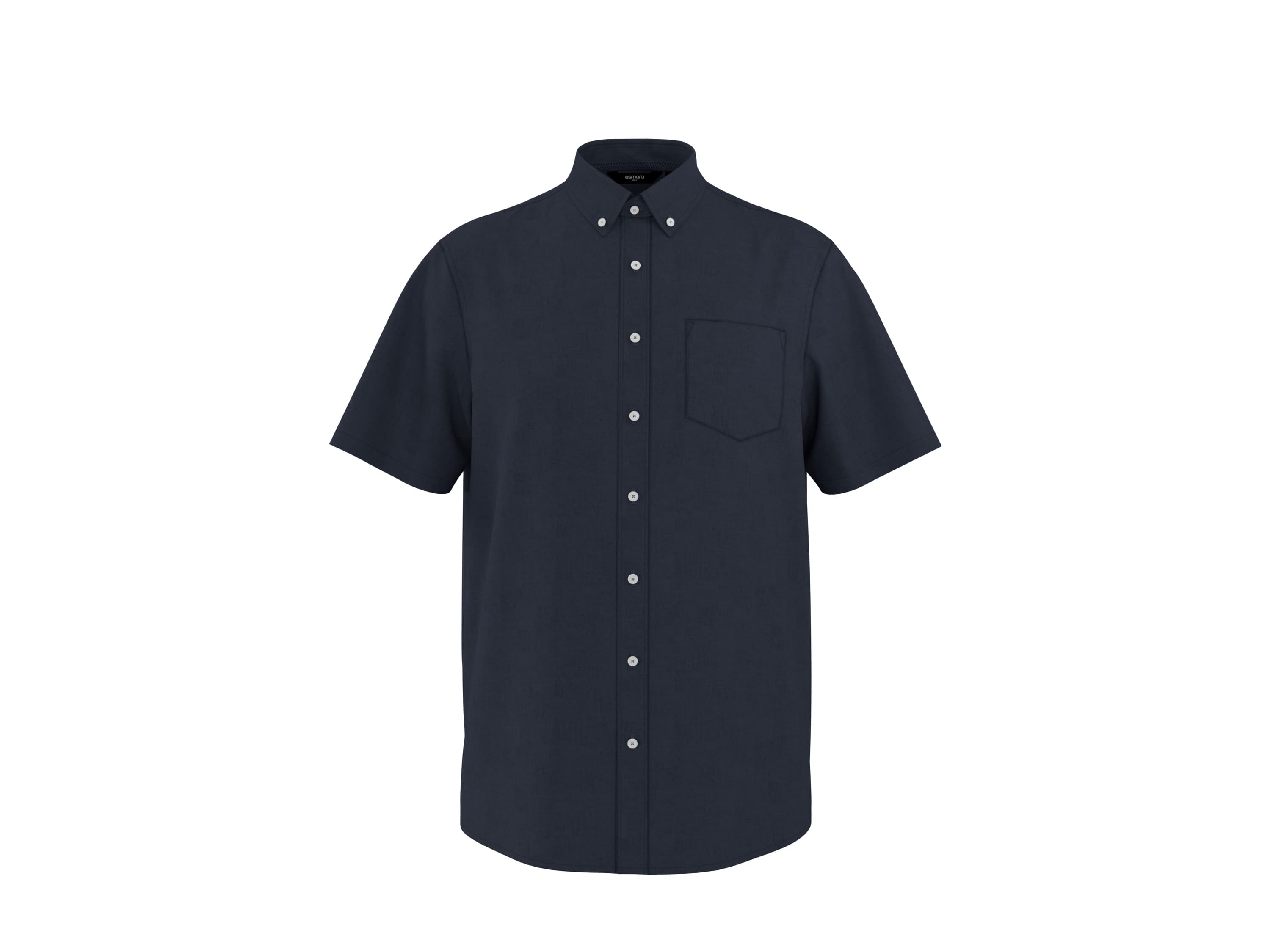 esmara Men Pánska ľanová košeľa Premium (navy modrá, M (39/40)) 1