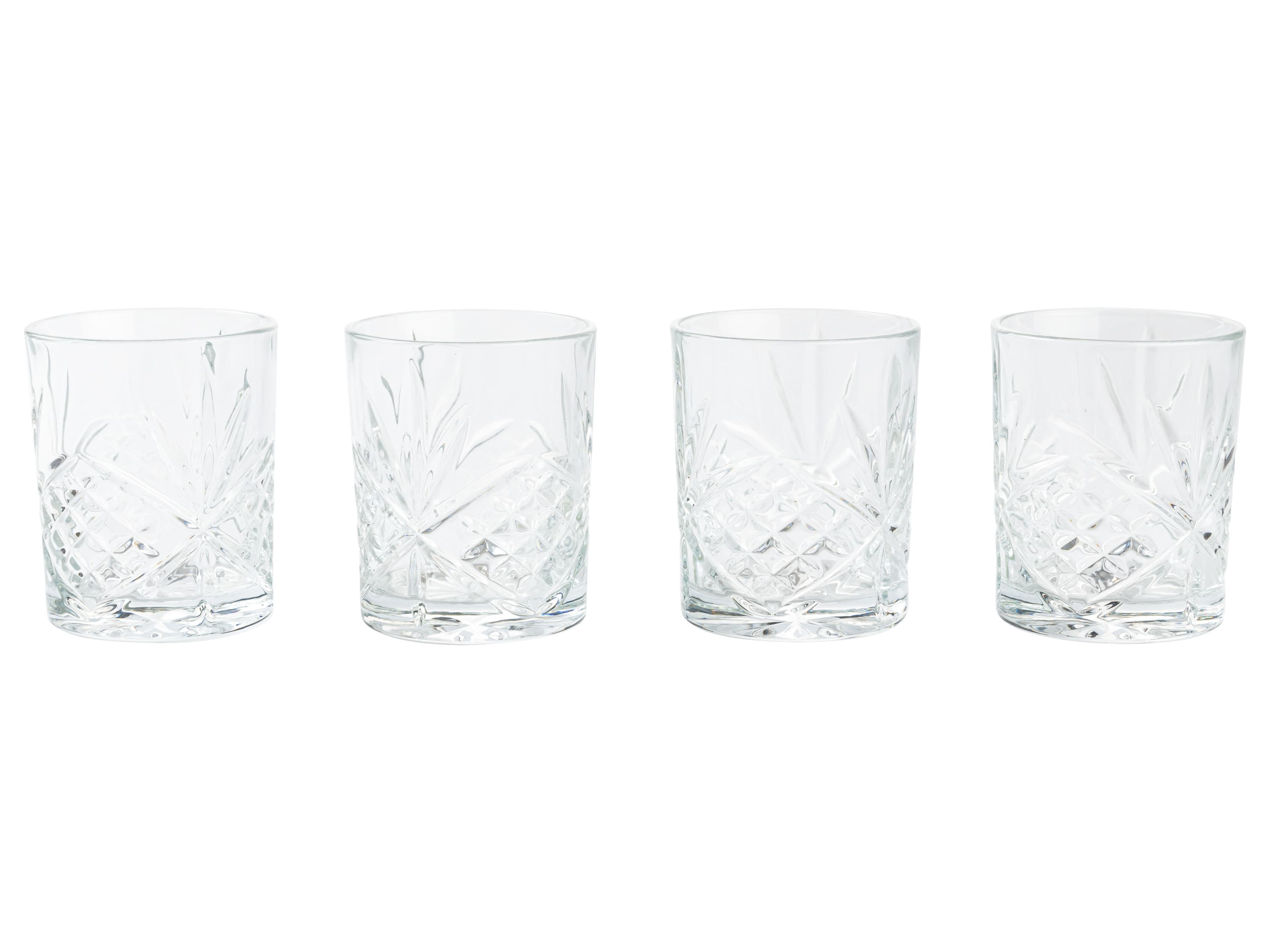 LIVARNO HOME Poháre na whisky/drinky, 4 kusy (poháre na gin/whiskey)