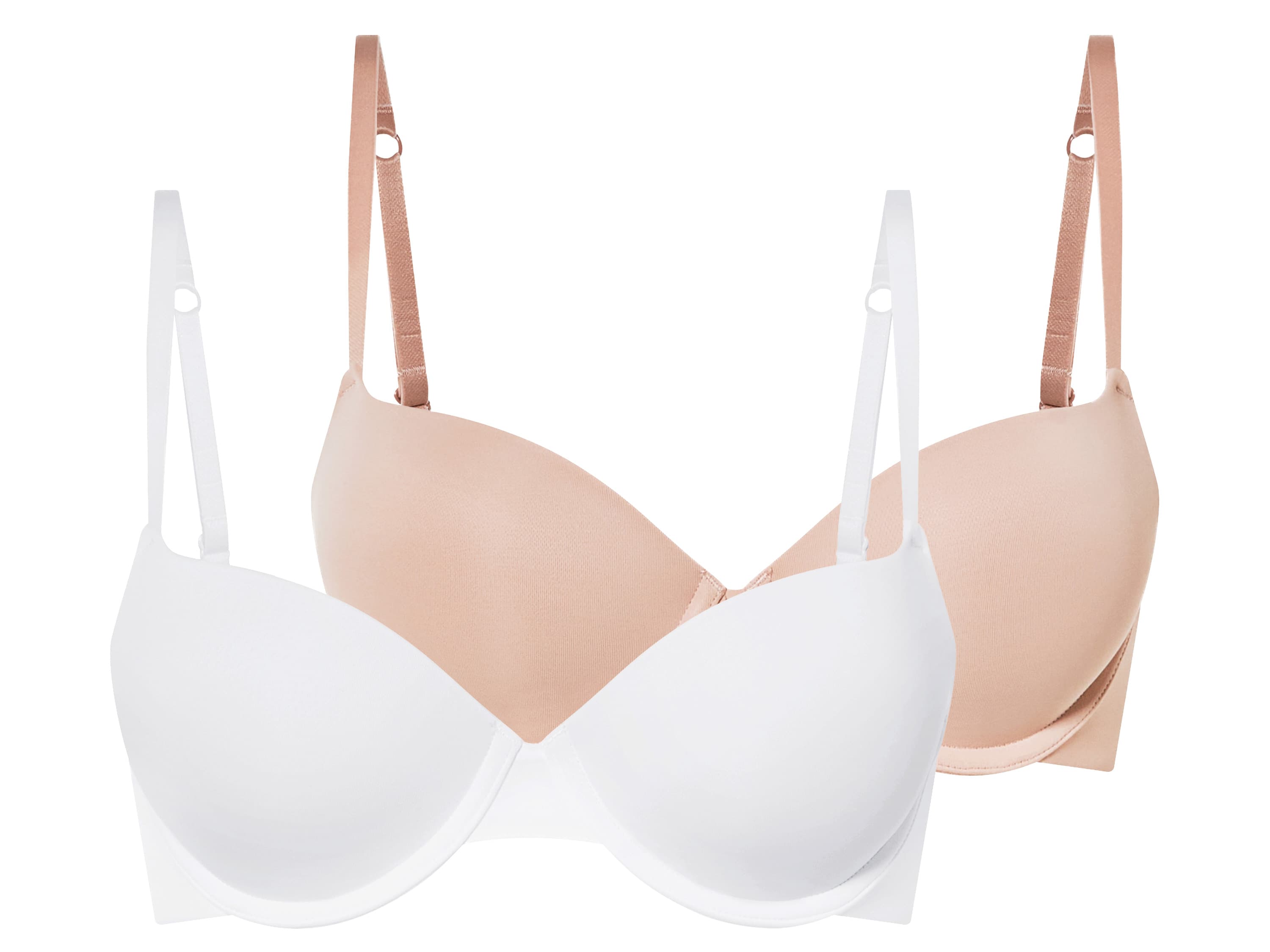 esmara® Dámska push-up podprsenka, 2 kusy (béžová/biela, 85D) 1