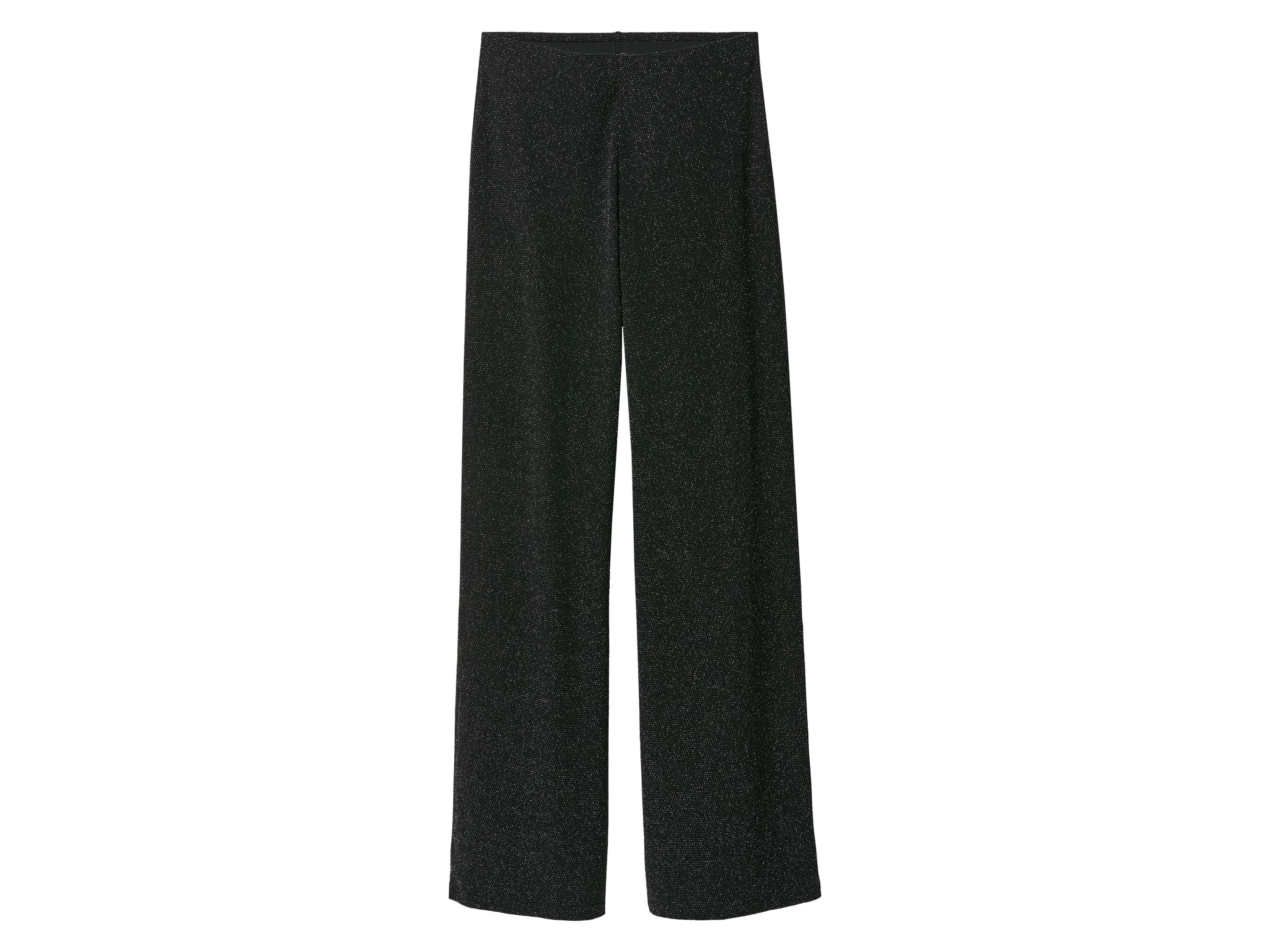 ESMARA® Dámske široké nohavice (s trblietkami/čierna, S (36/38)) 1