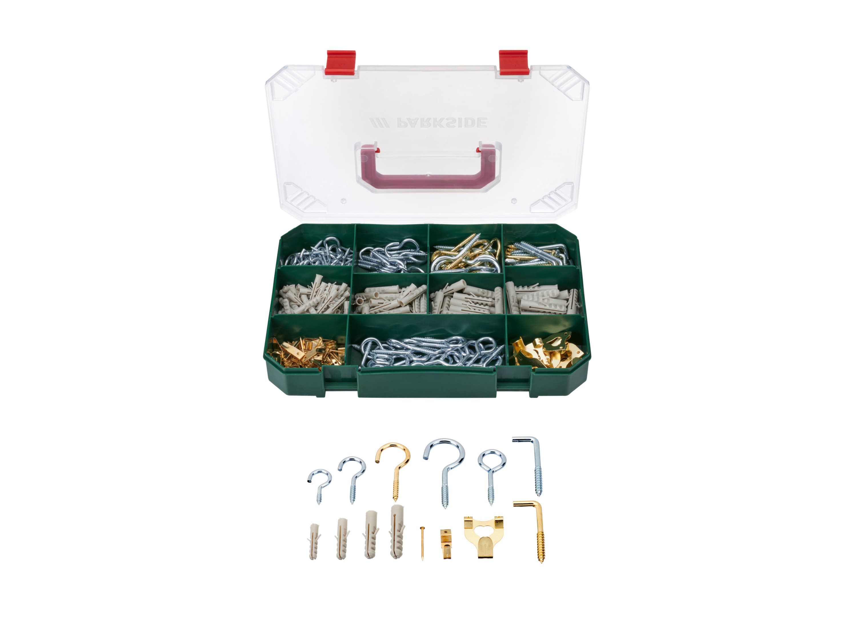 PARKSIDE® Háčiky/príchytky/klince (sortiment háčikov a príchytiek) 1