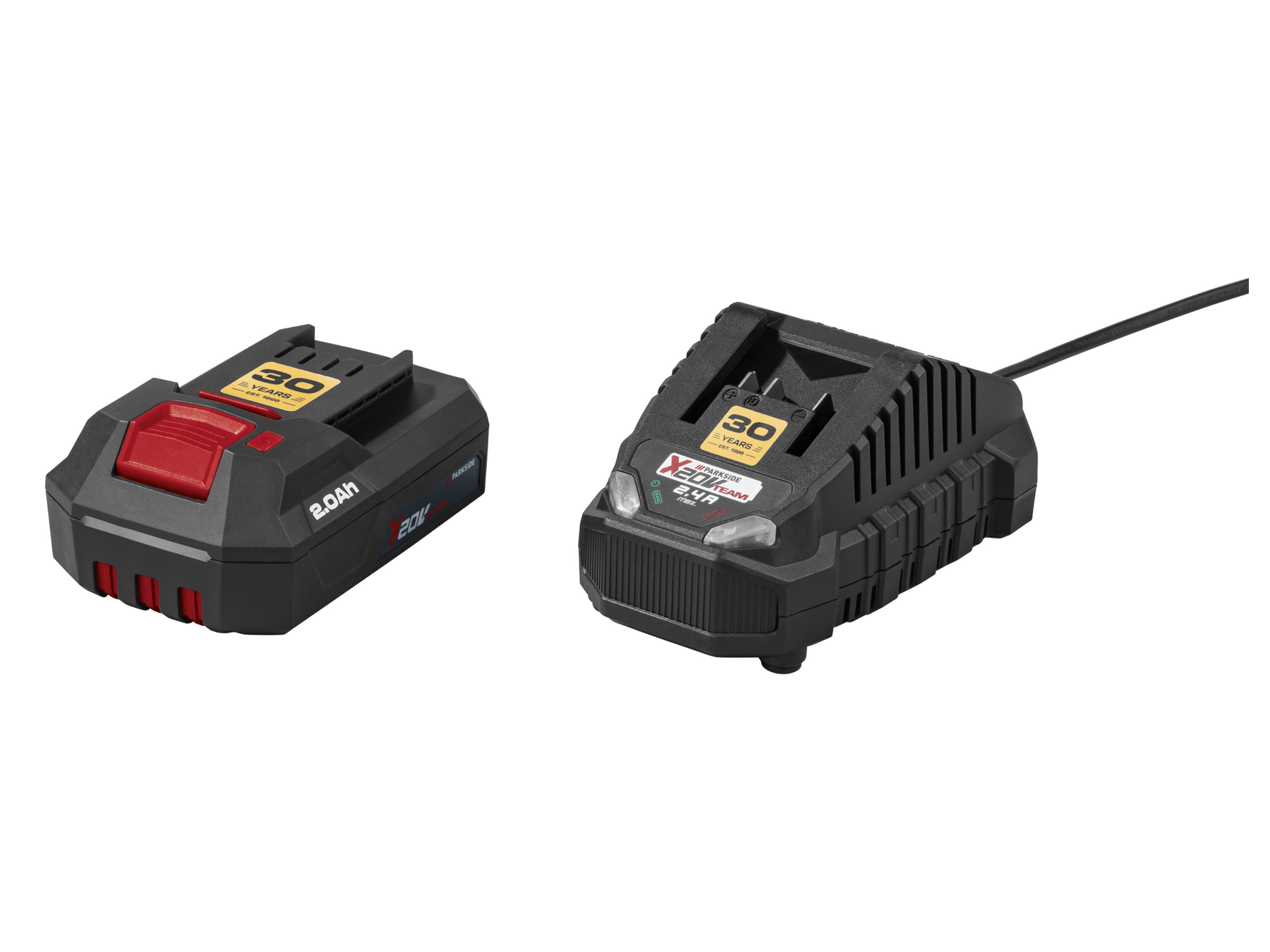 PARKSIDE® Akumulátor 20 V/2 Ah PAP 202 A1 + Nabíjačka na akumulátor 20 V/2,4 A PLG 20 C1 Limited Edition