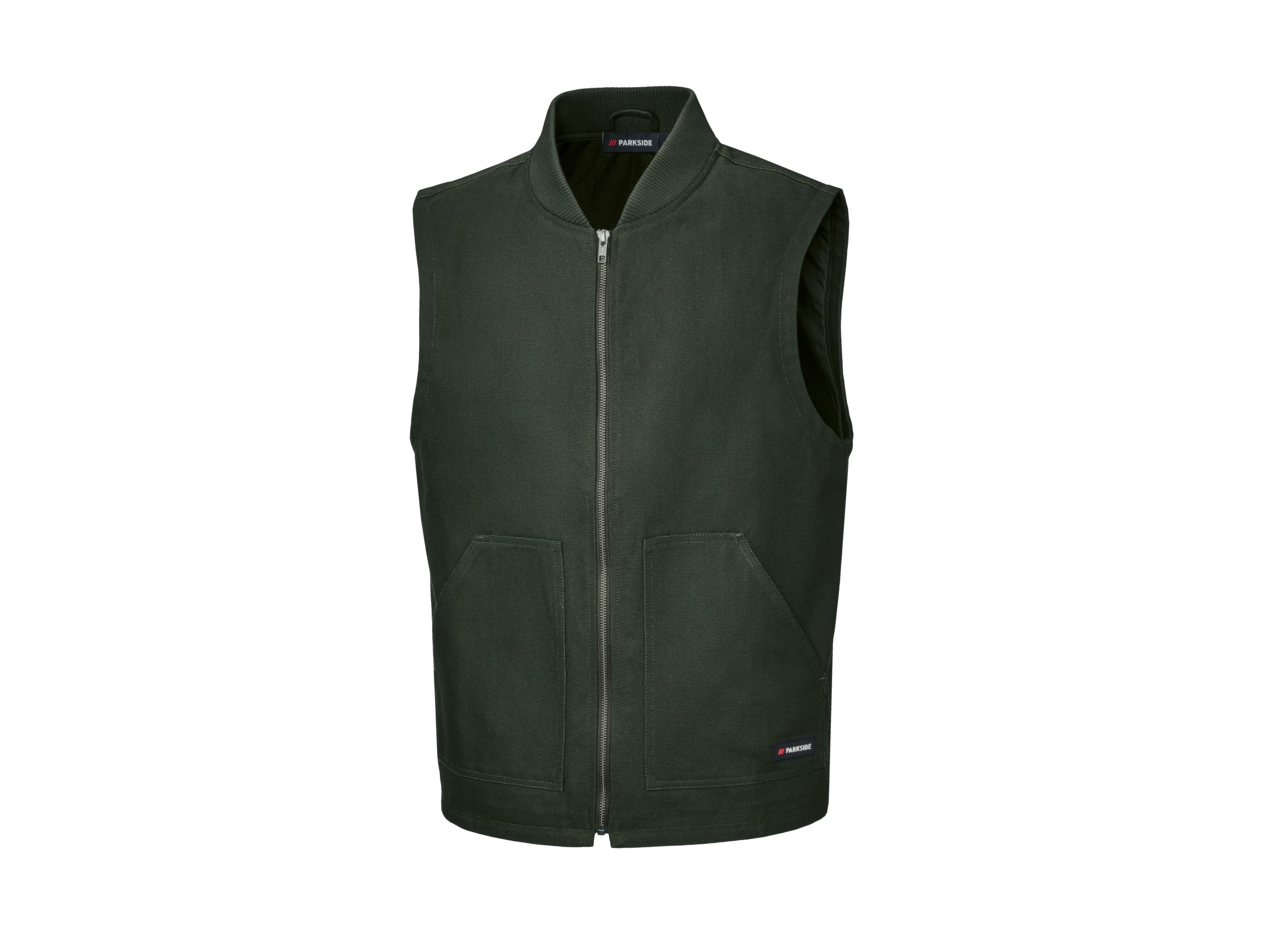 PARKSIDE® Pánska plátená vesta (zelená, M (48/50)) 1