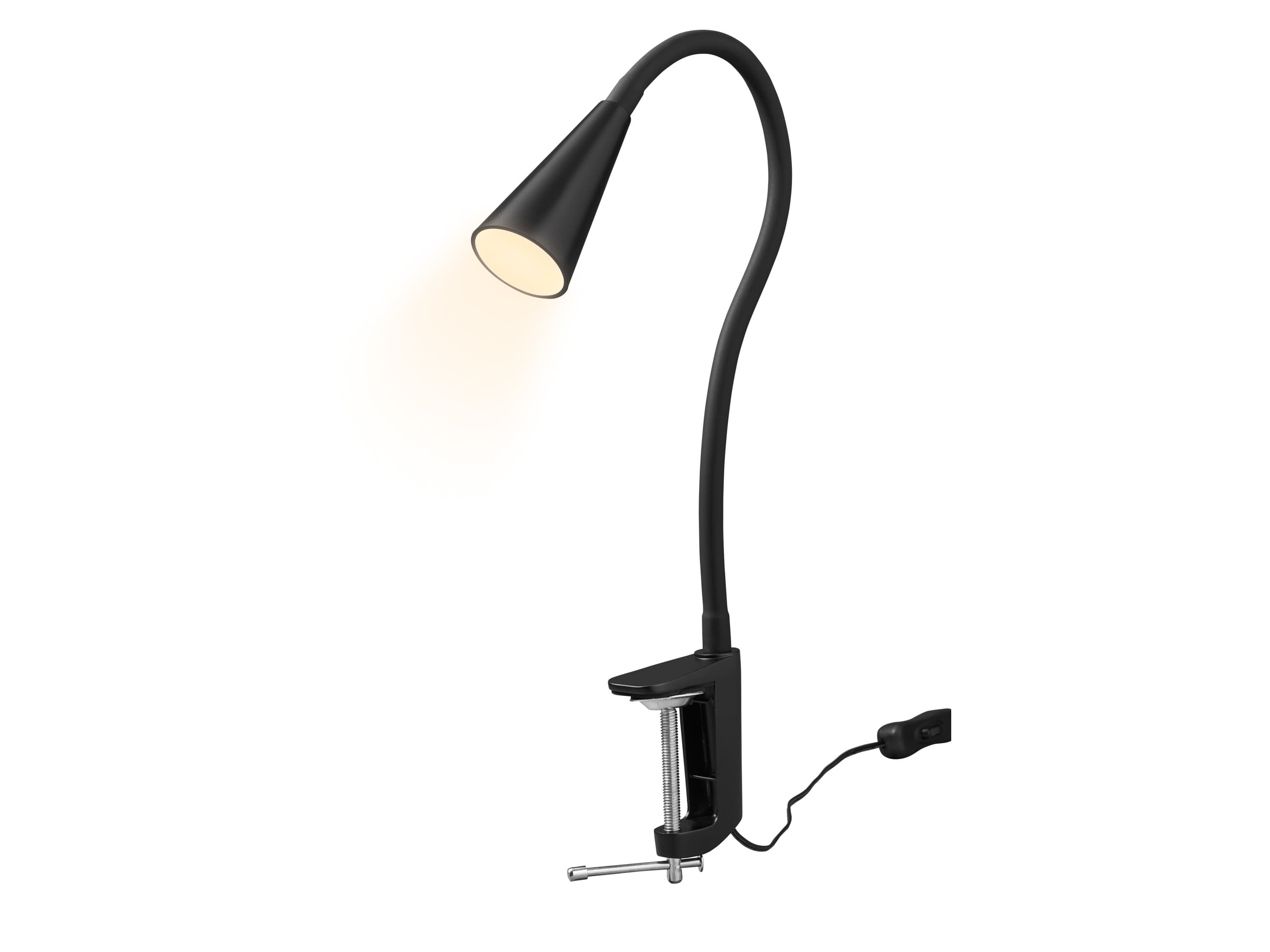 LIVARNO® Upínacia LED lampa (LED lampa s klipom, čierna)