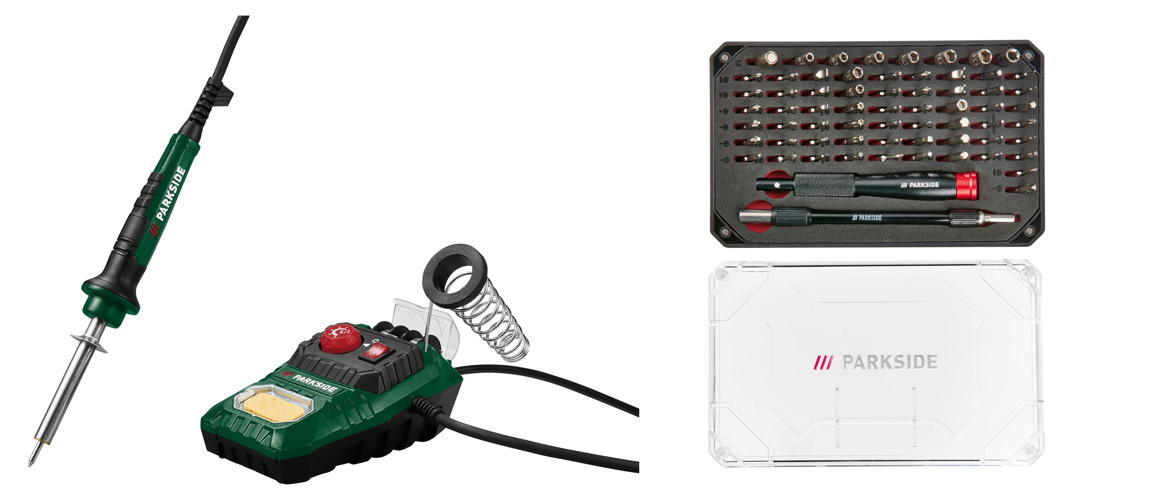 PARKSIDE® Regulovateľná spájkovacia stanica PLS 48 D2 + Súprava náradia na jemnú mechaniku, 66-dielna