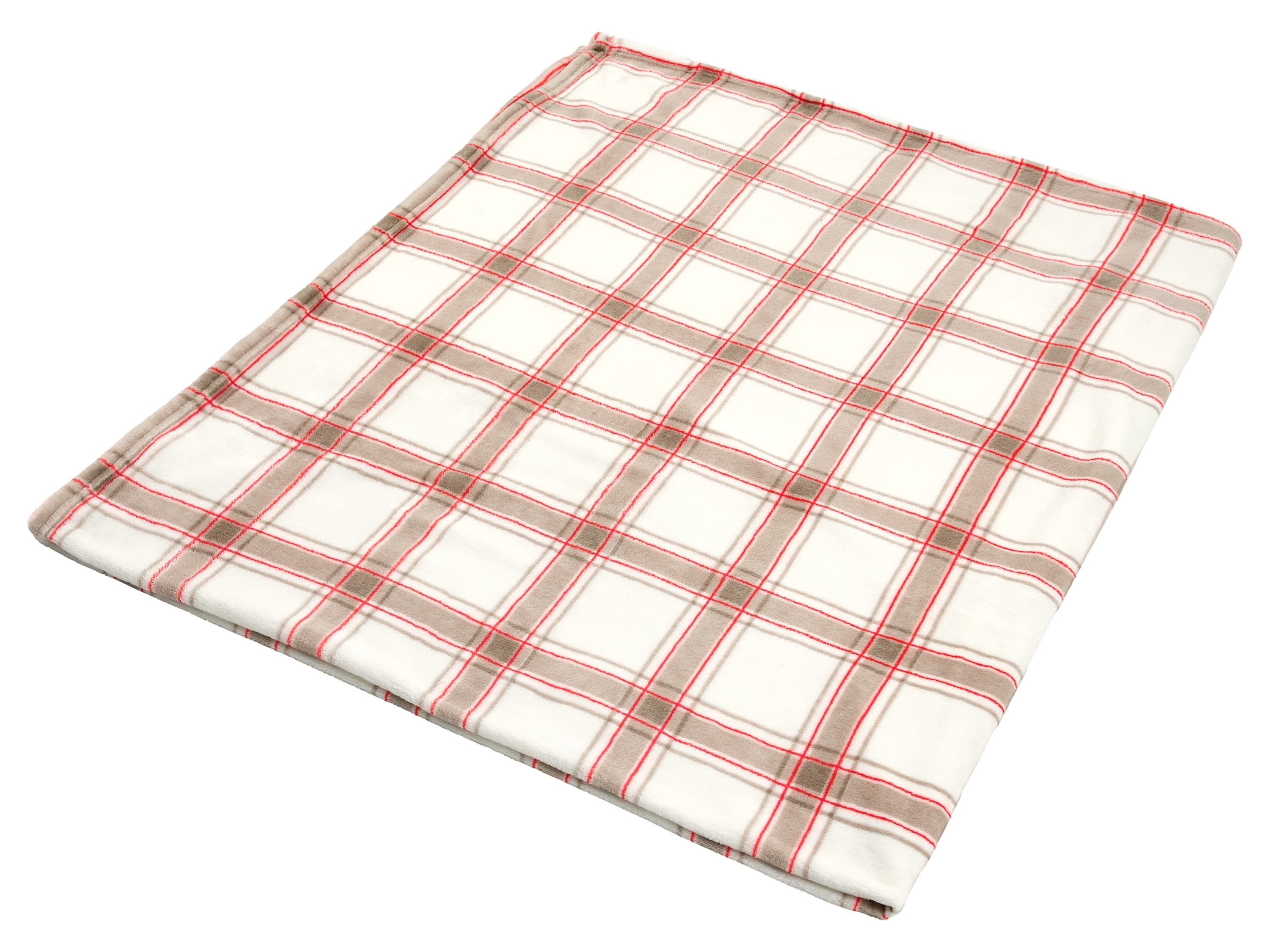 LIVARNO® Deka, 180 x 220 cm (béžová/červená)