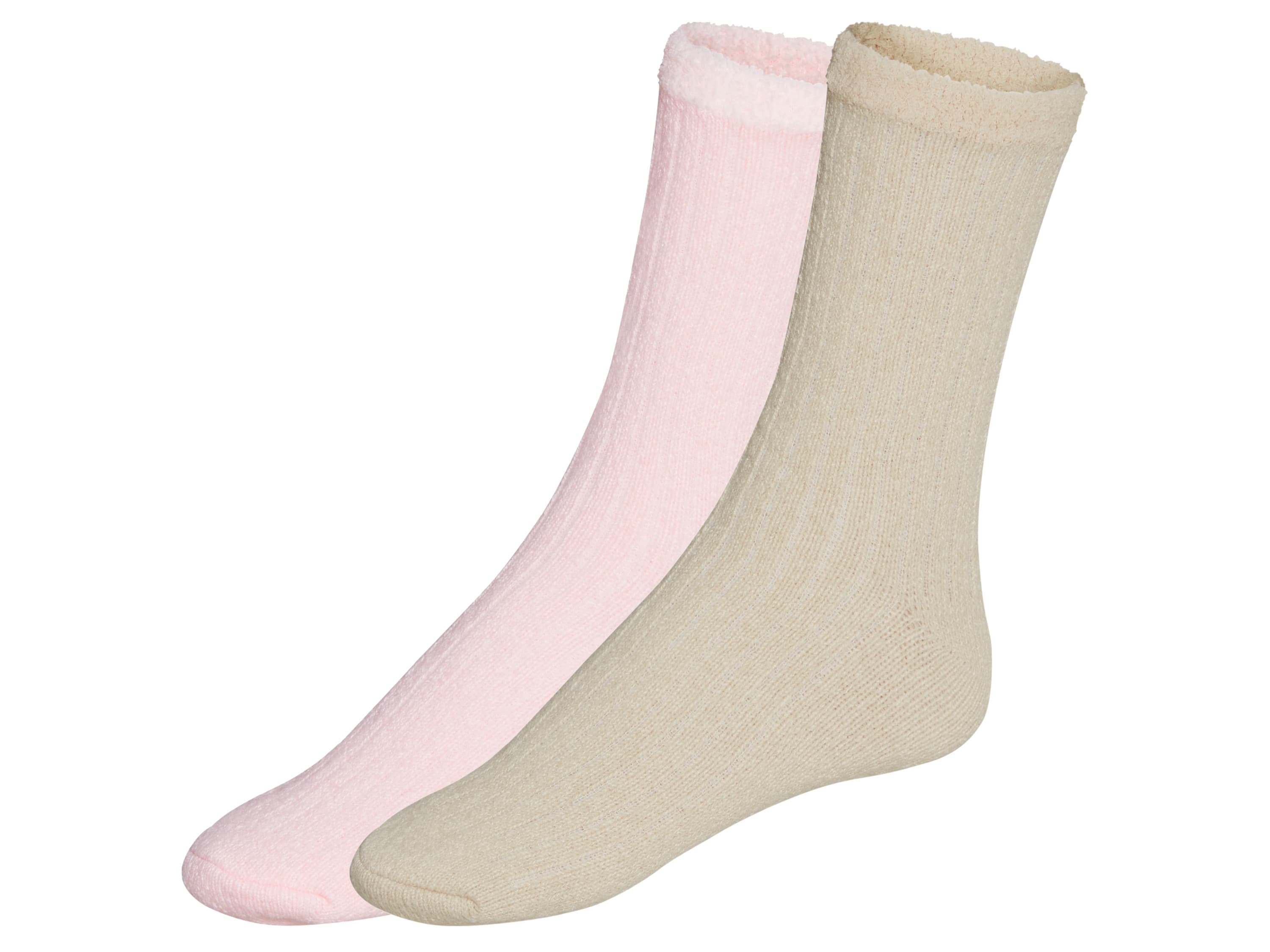 esmara® Dámske ponožky, 2 páry (béžová/ružová, 35/38)