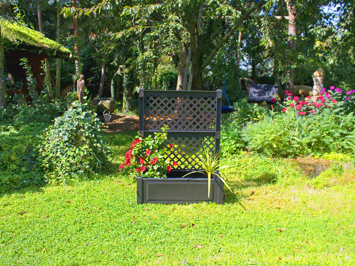 KHW Kvetináč s mriežkou, 110 l (antracitová) 1