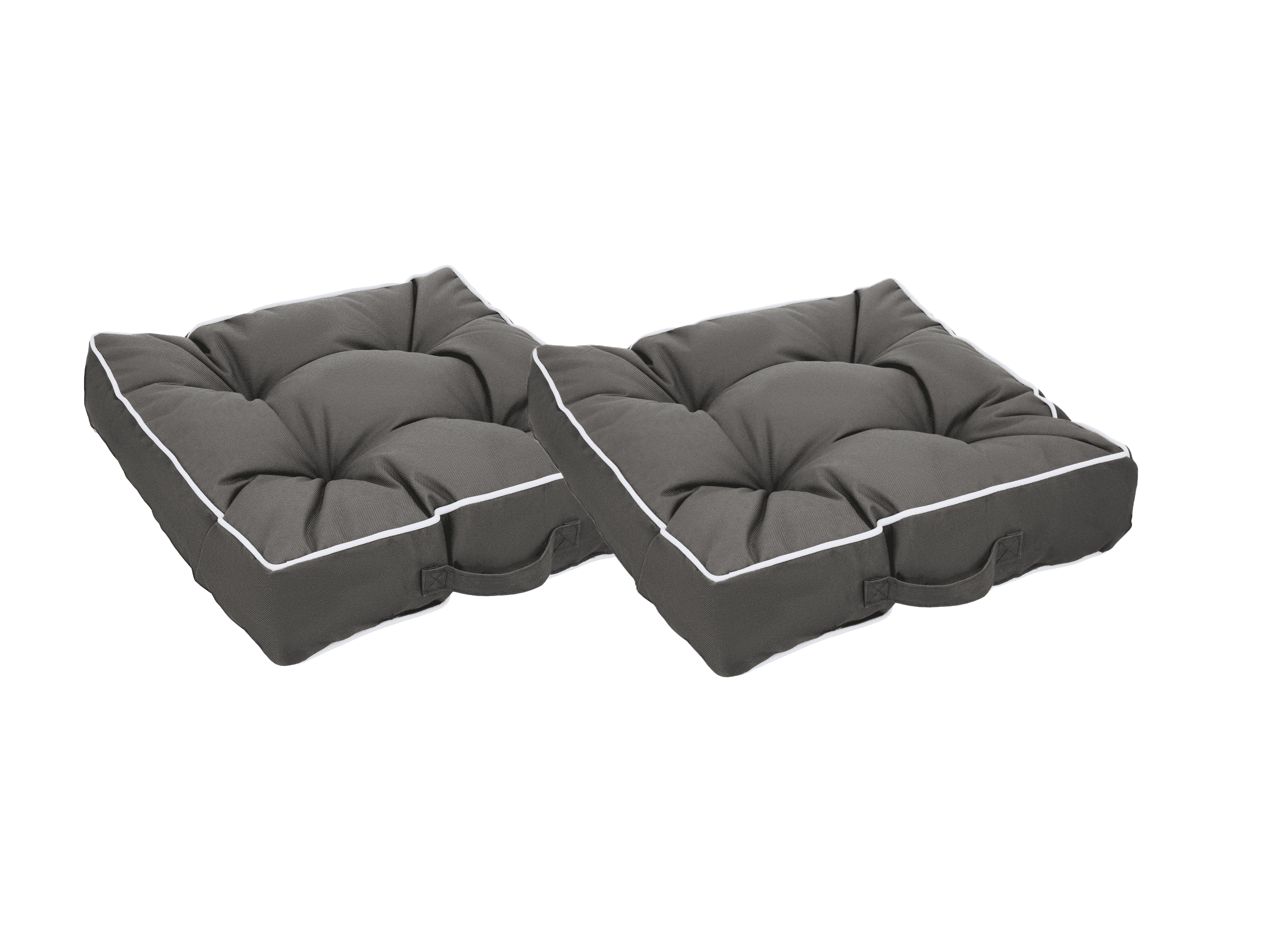 LIVARNO® Podsedák do exteriéru, 39 x 39 x 8 cm, sivý, 2 kusy 1