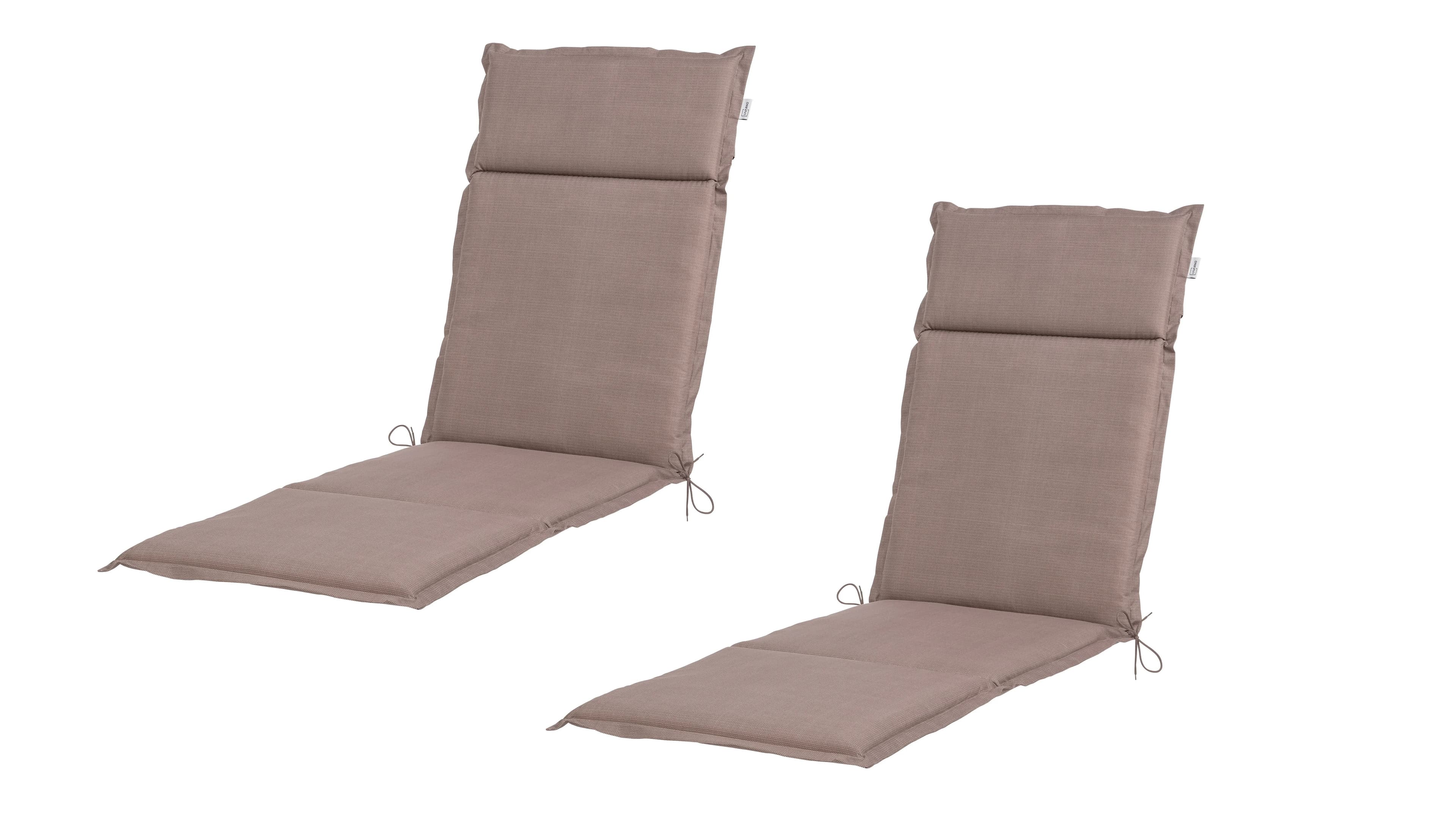 LIVARNO® Polstrovaná podložka na kreslo Houston, béžová, 2 kusy