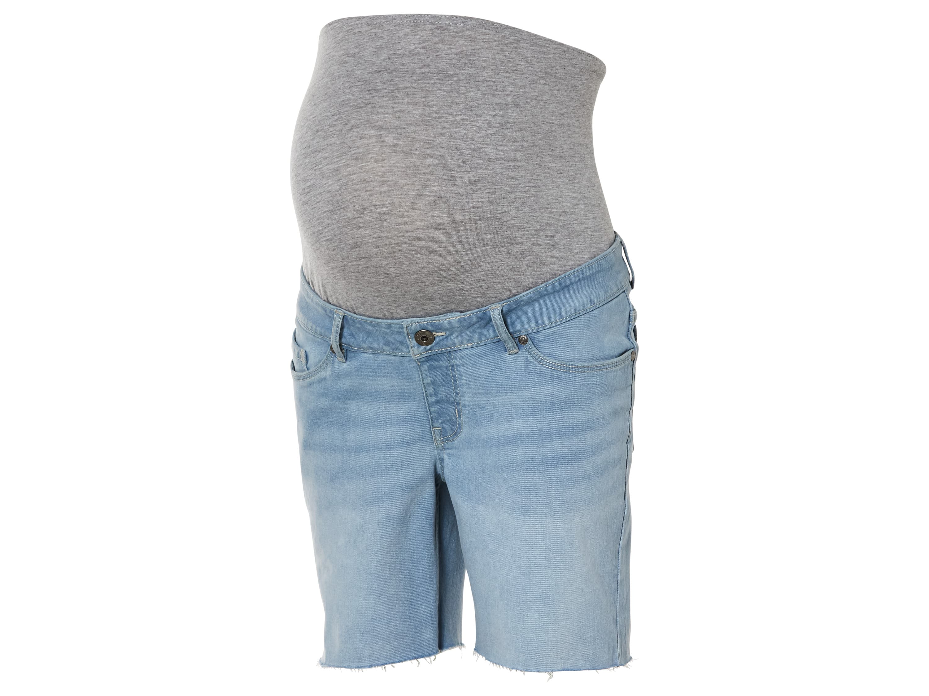 esmara® Dámske tehotenské rifľové šortky (bledomodrá, 46) 1