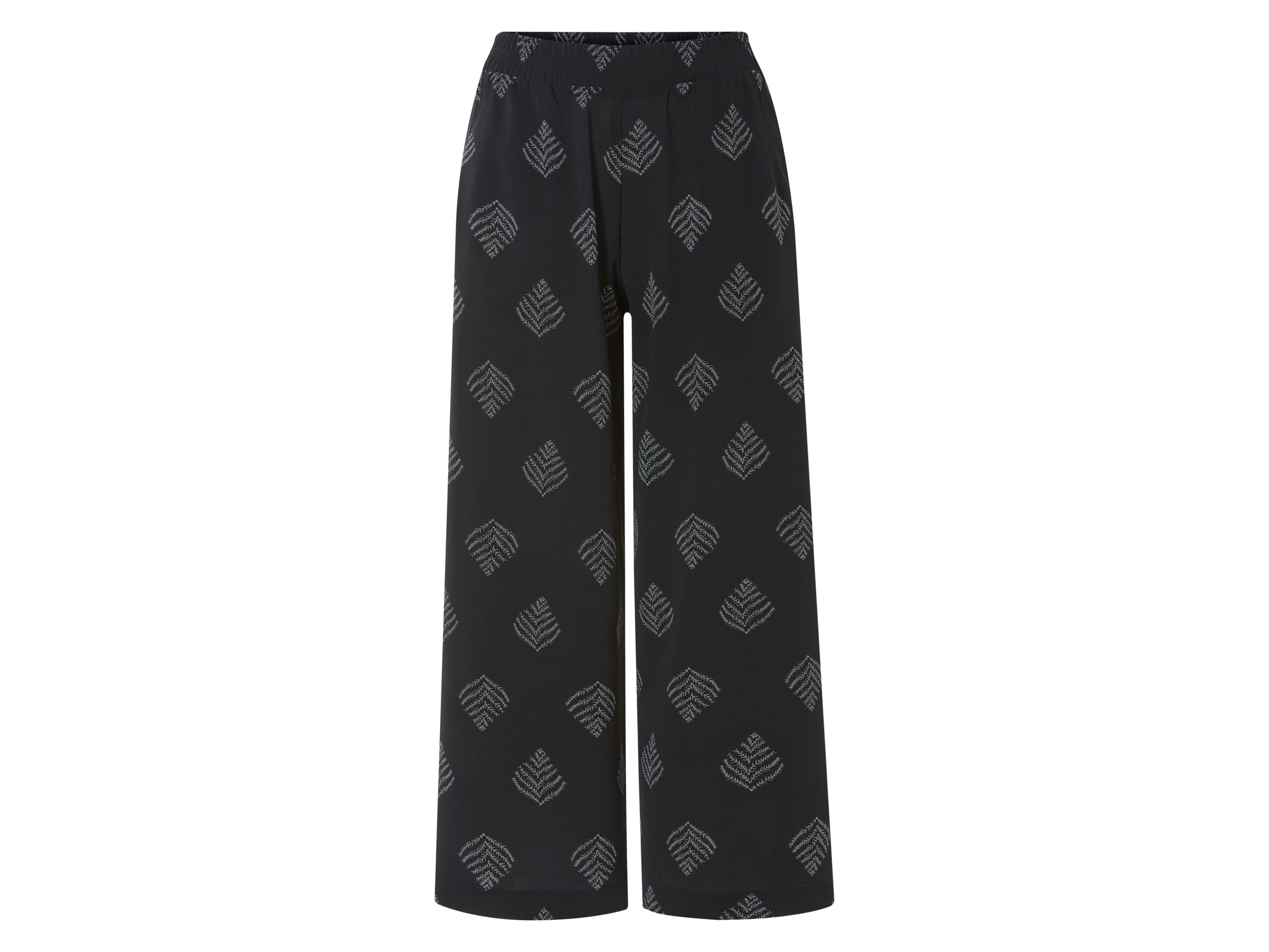 ESMARA® Dámske nohavice „Wide Leg“ (vzor/čierna, 36) 1