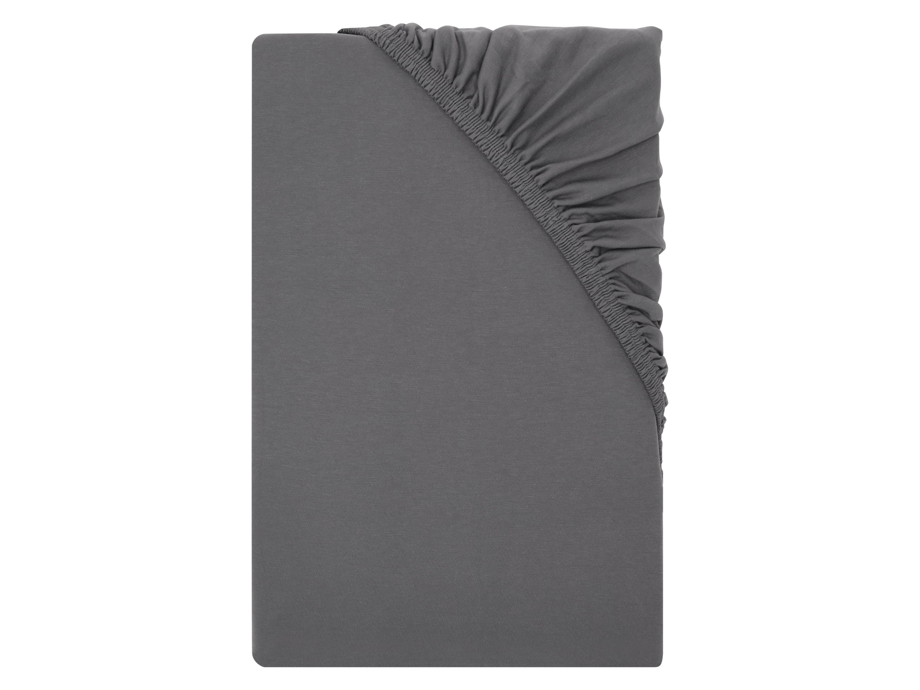 LIVARNO® Napínacia džersejová plachta, 90 – 100 x 200 x 25 cm (sivá) 1