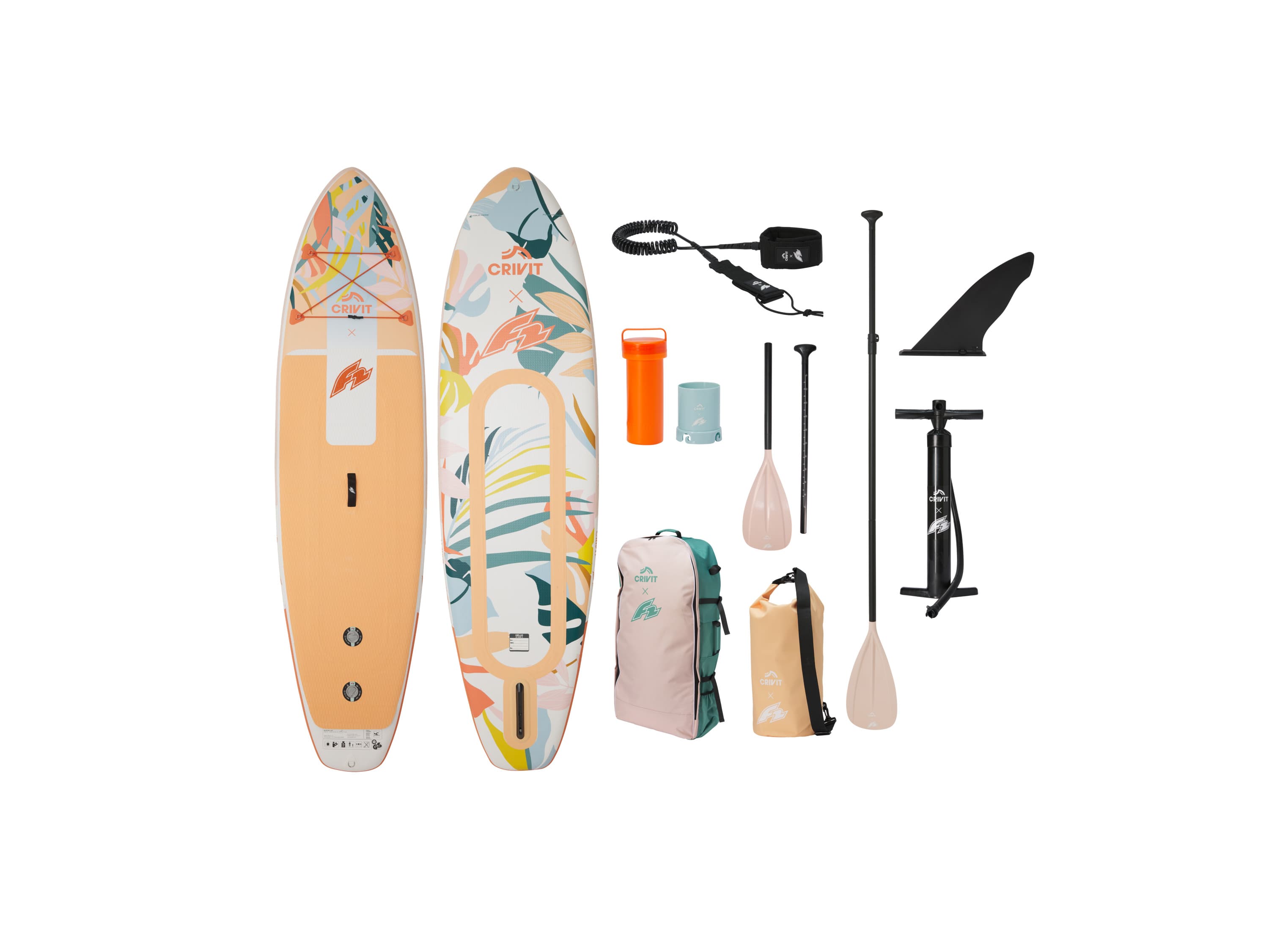 CRIVIT X F2 Dvojkomorový paddleboard Exotic