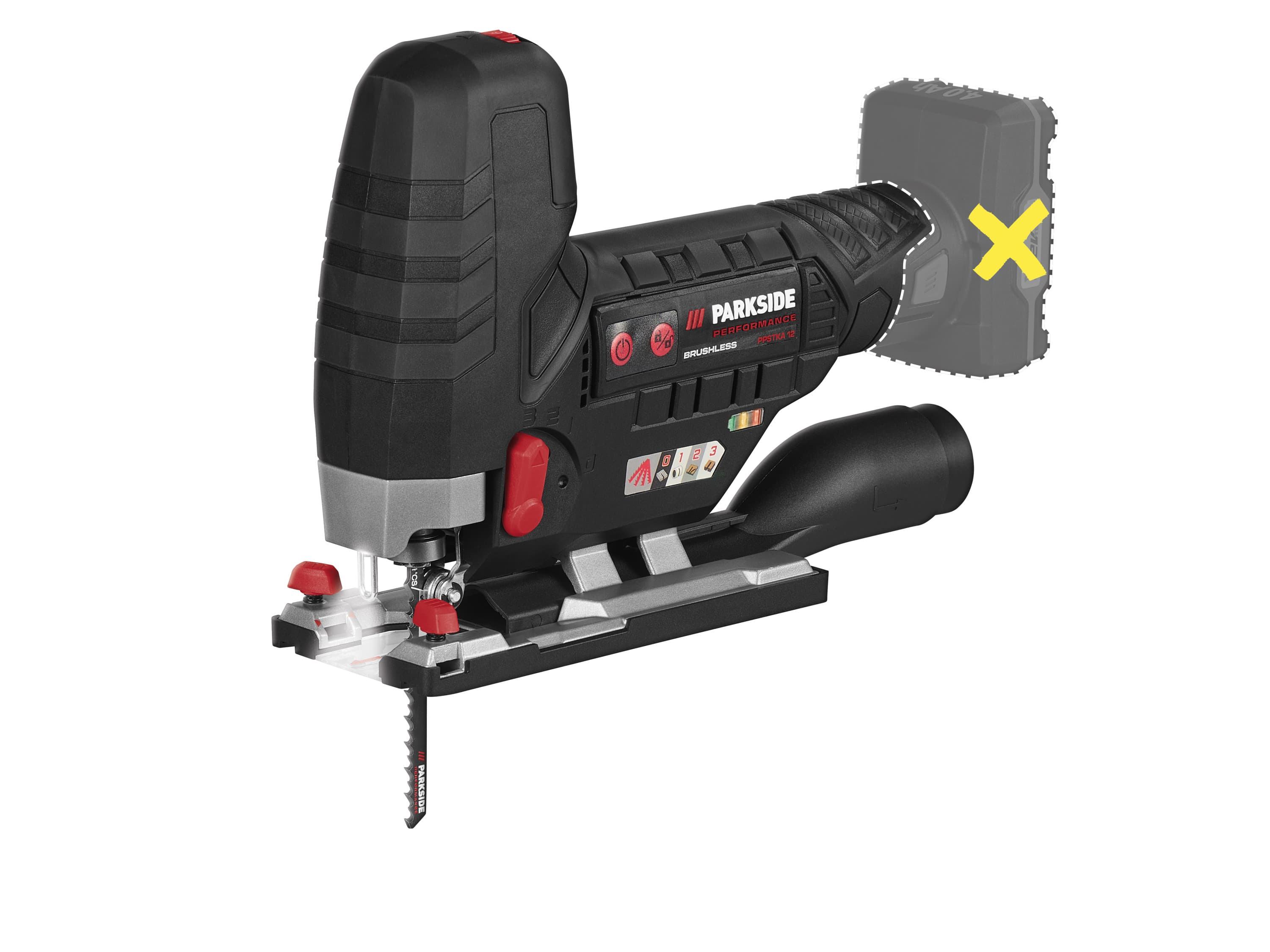 PARKSIDE PERFORMANCE® Aku priamočiara píla 12 V PPSTKA 12 A1 – bez akumulátora 1