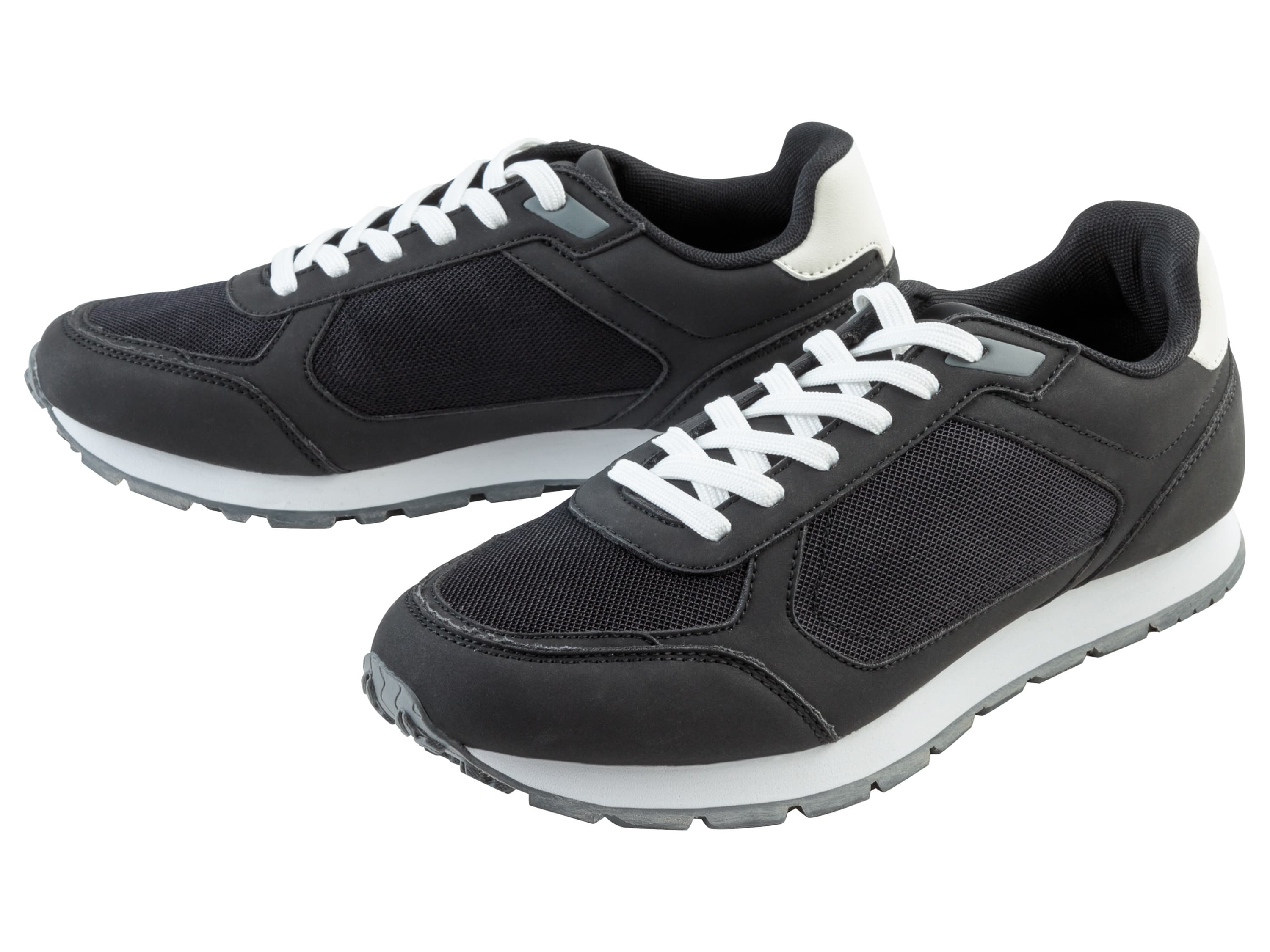 LIVERGY® Pánske tenisky (čierna/biela, 43) 1