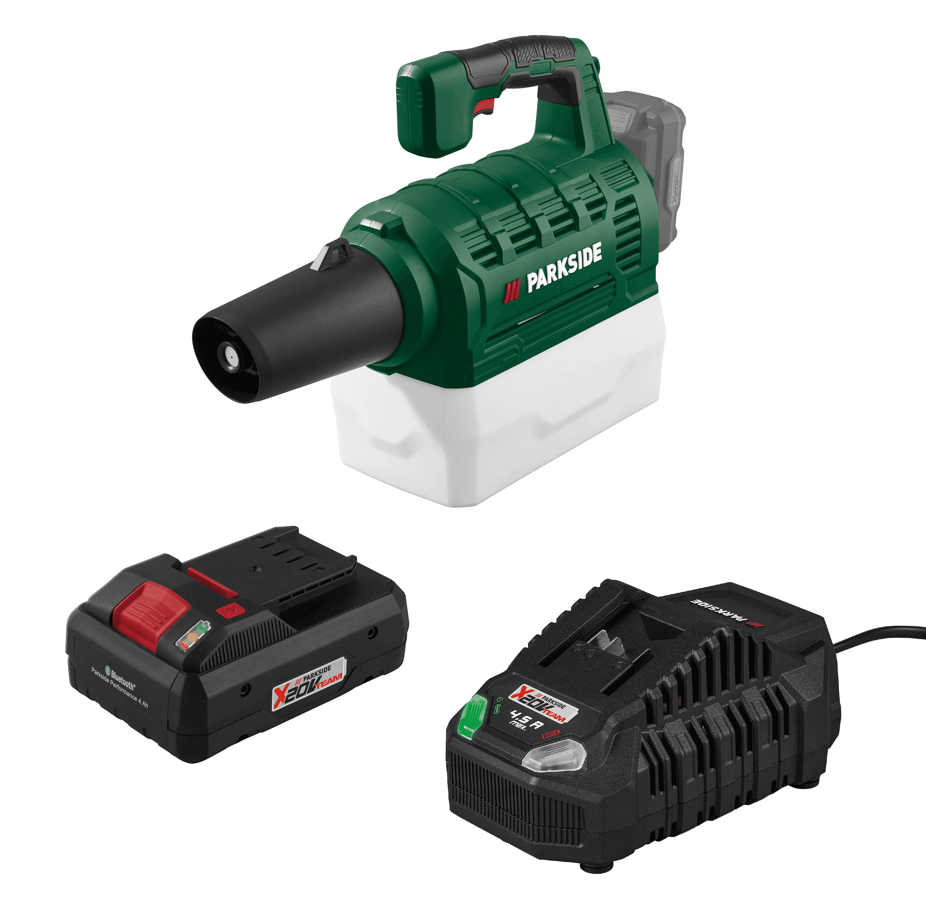 PARKSIDE® Aku postrekovač 20 V PANS 100 A1 + Smart akumulátor 20 V/4 Ah + Rýchlonabíjačka akumulátora 20 V/4,5 A