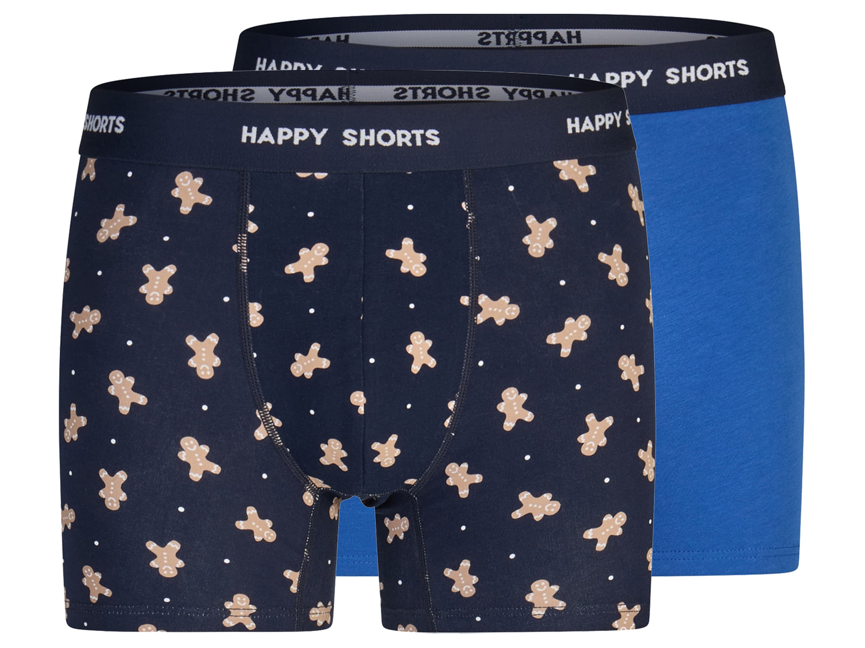 Happy Shorts Pánske boxerky, 2 kusy (modrá/navy modrá, L) 1