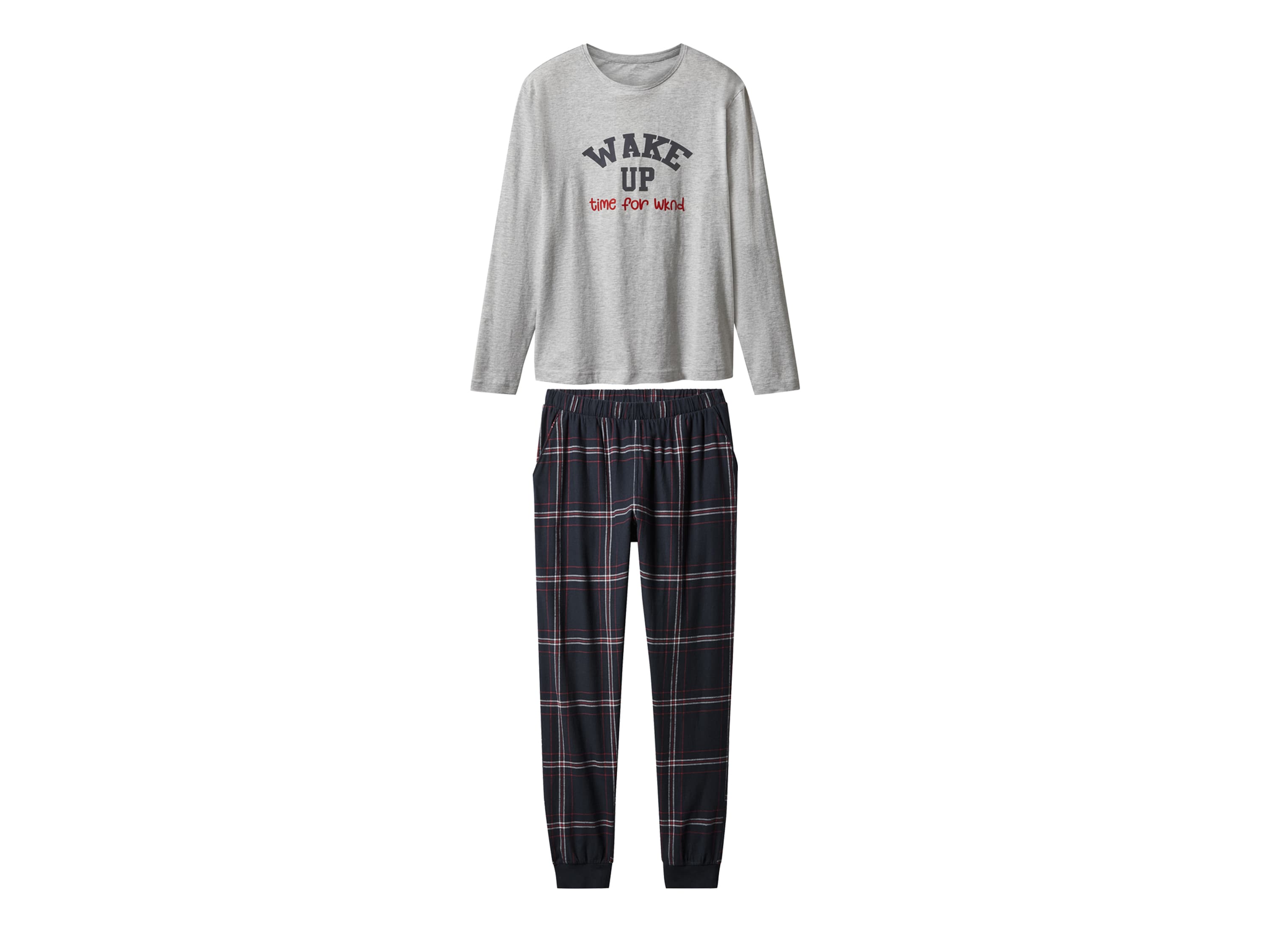 esmara® Dámske pyžamo (sivá/navy modrá, M (40/42))